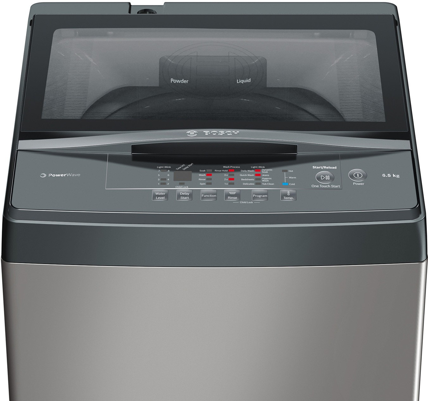 Image of BOSCH 6.5 kg HYGIENIC WASH Fully Automatic Top Load Washing Machine Grey