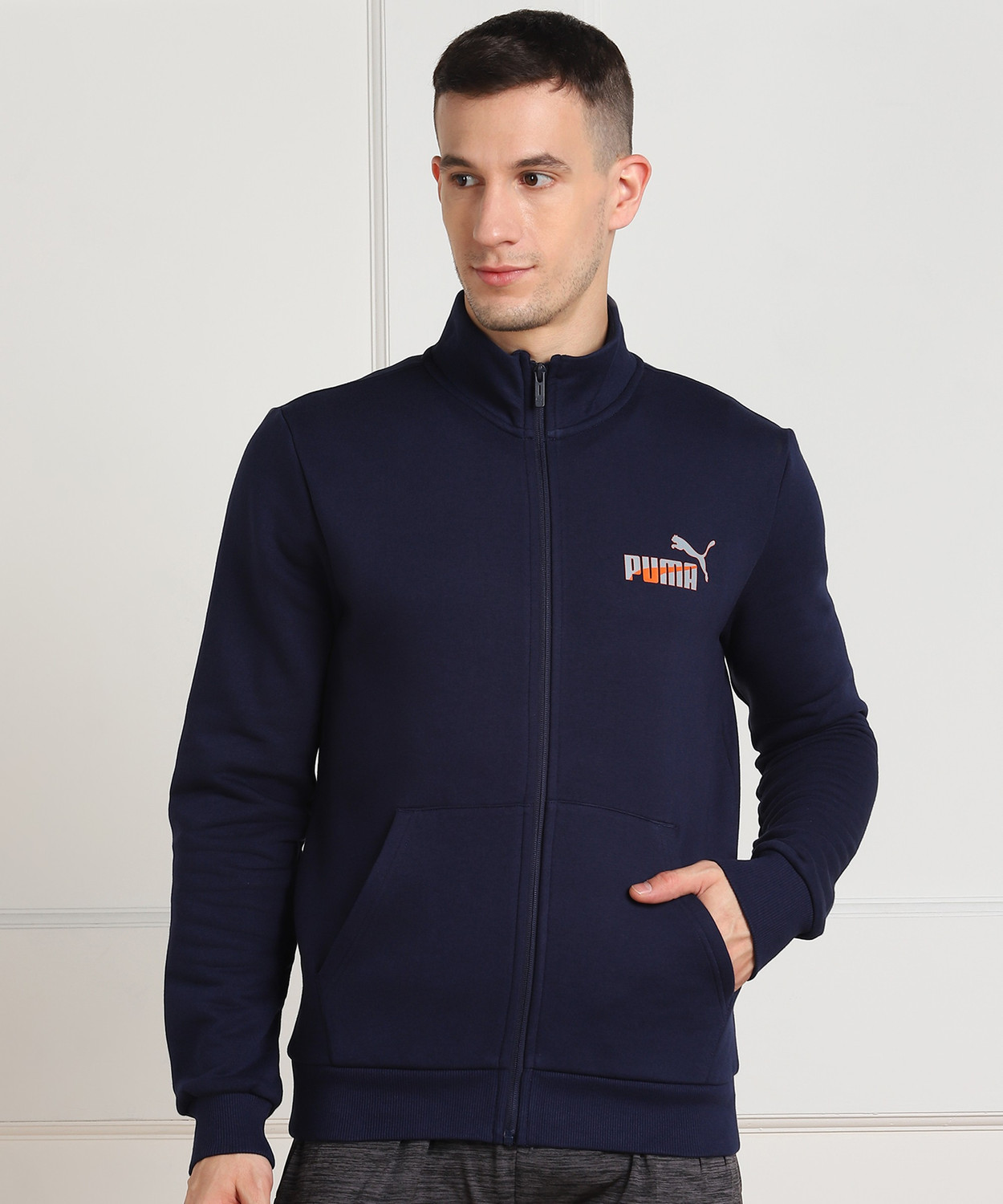 Puma full sleeve solid men's jacket top