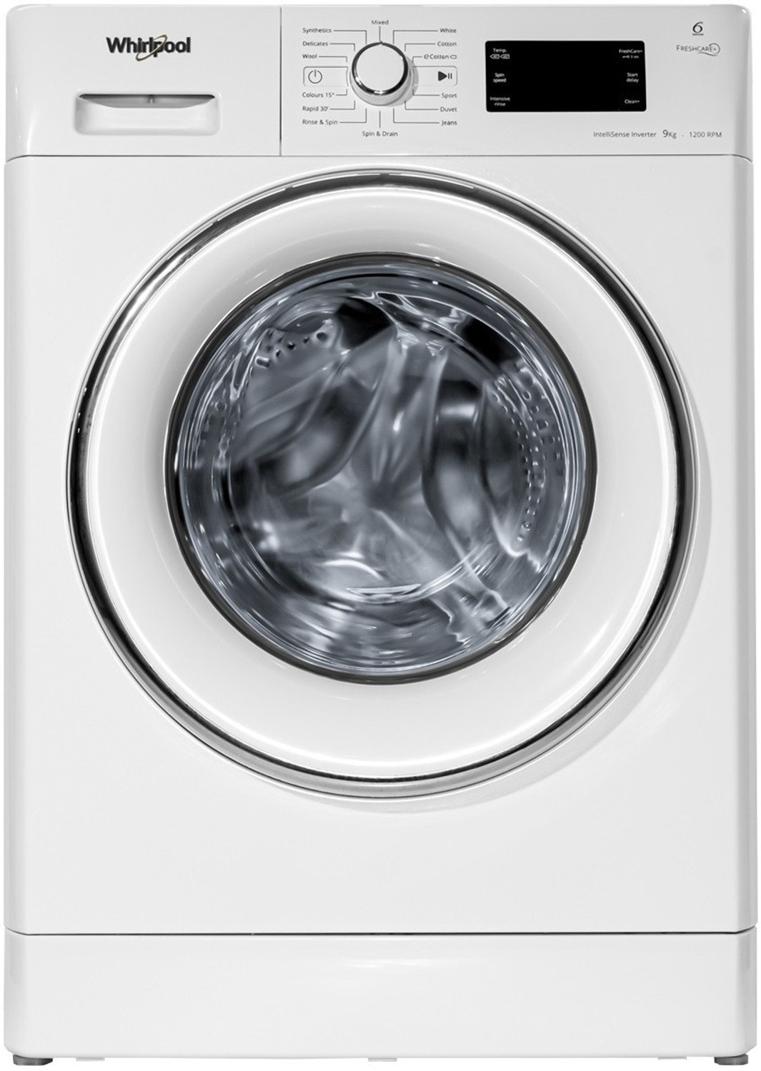 Image of Whirlpool 9 kg Fully Automatic Front Load Washing Machine with In-built Heater White