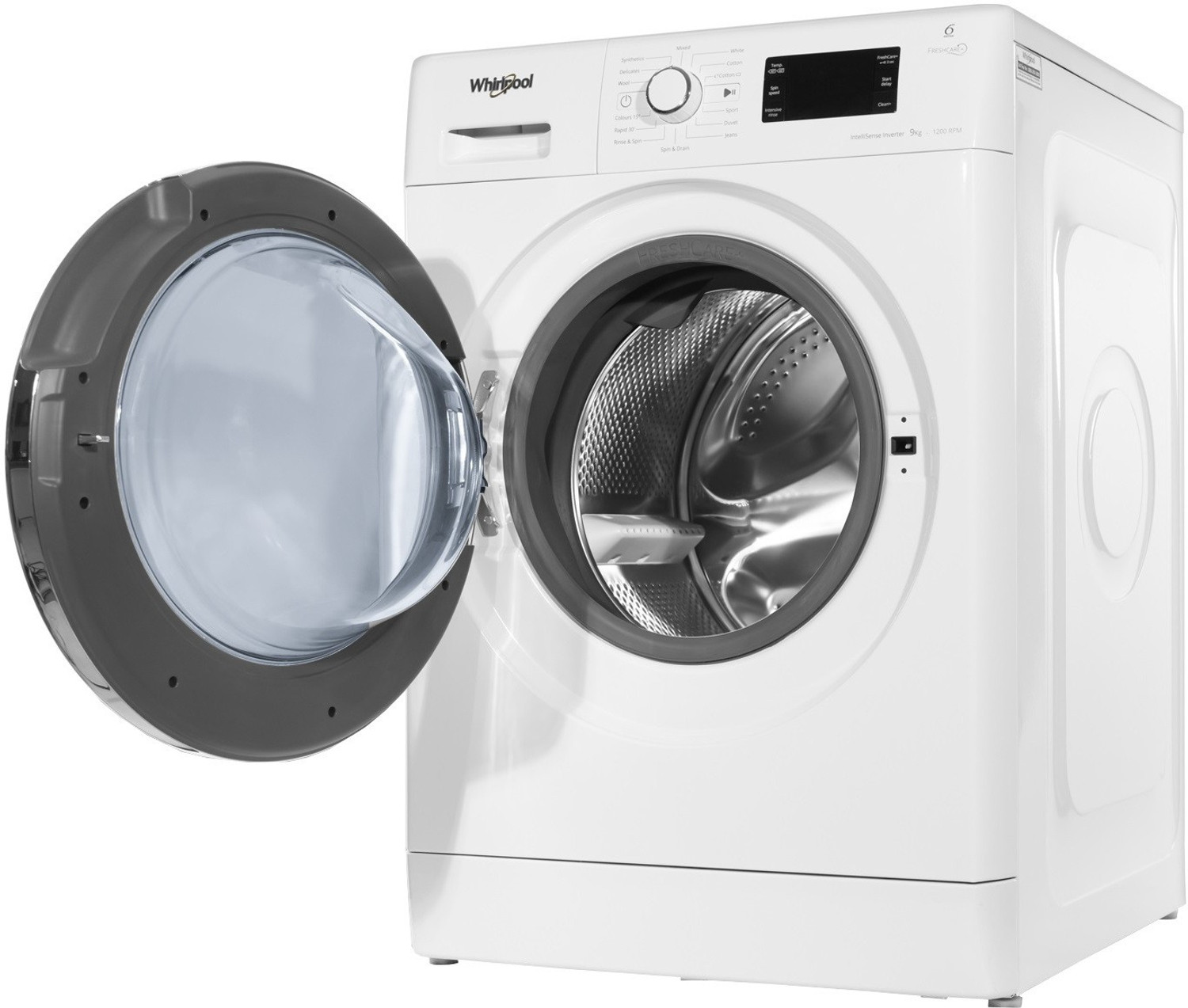 Image of Whirlpool 9 kg Fully Automatic Front Load Washing Machine with In-built Heater White