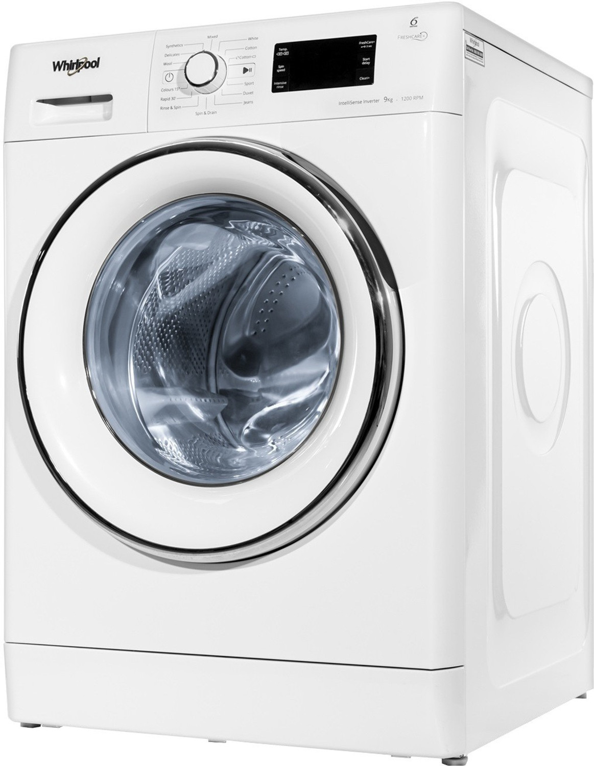 Image of Whirlpool 9 kg Fully Automatic Front Load Washing Machine with In-built Heater White