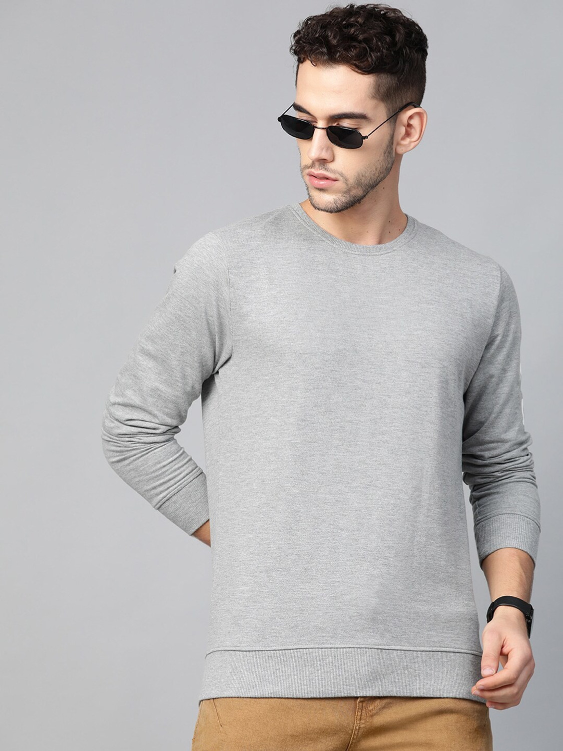 WROGN Full Sleeve Solid Men Sweatshirt Price History
