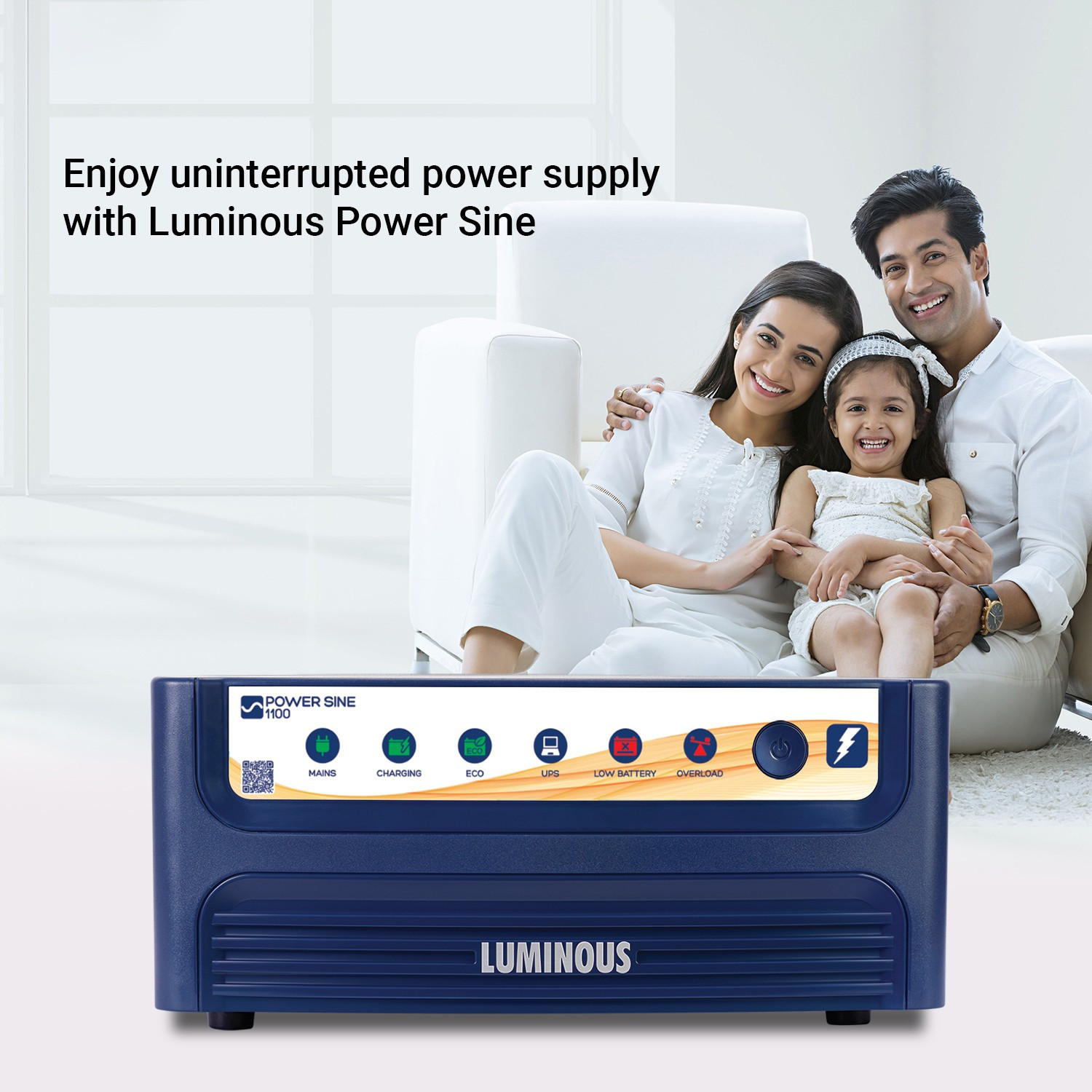 Image of LUMINOUS 900 VA Power Sine with 24 Months Warranty Pure Sine Wave Inverter