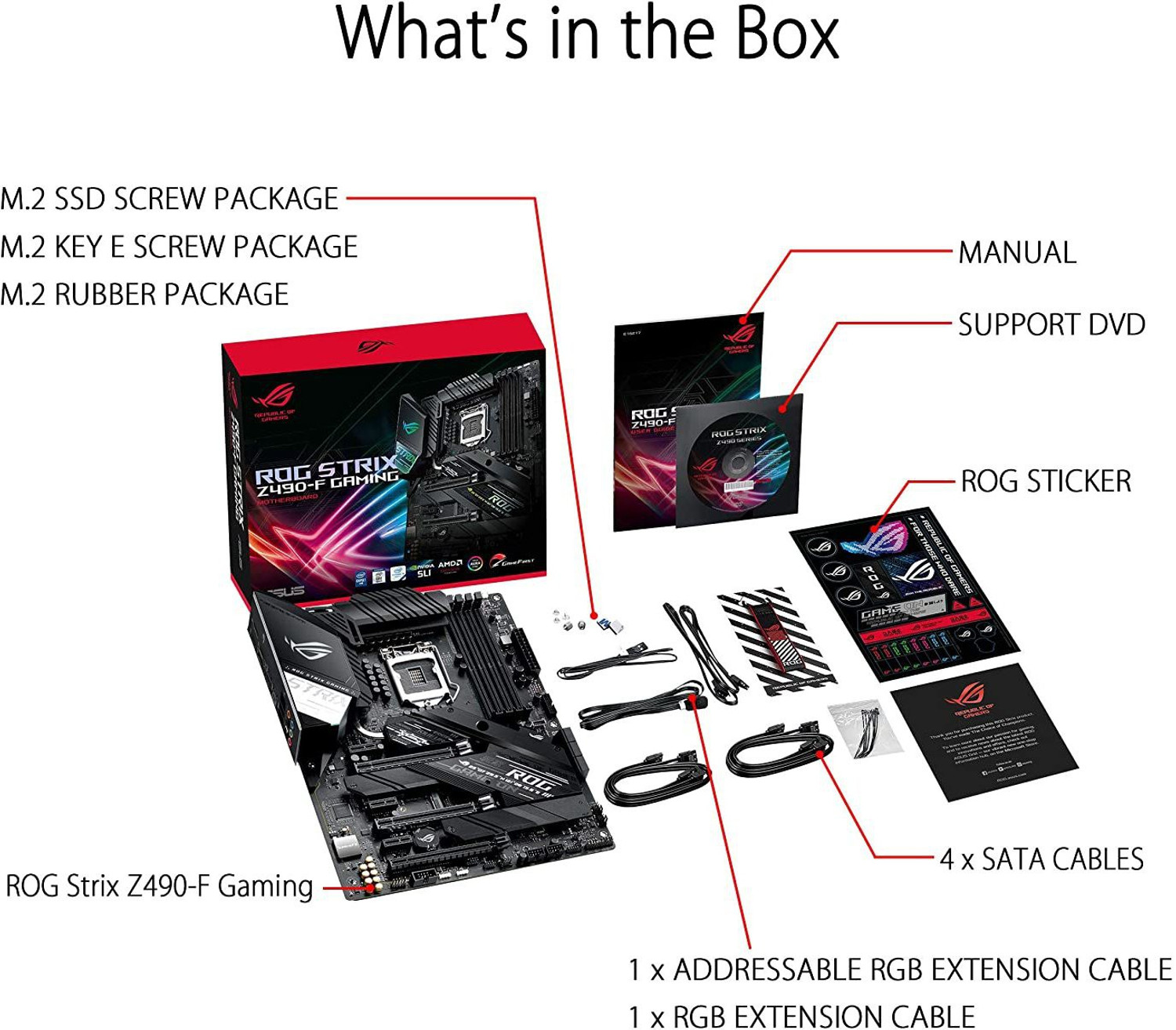 Image of ASUS ROG Strix Z490-F Gaming LGA 1200Socket ATX Intel Z490 Chipset DDR4 Motherboard for Desktop