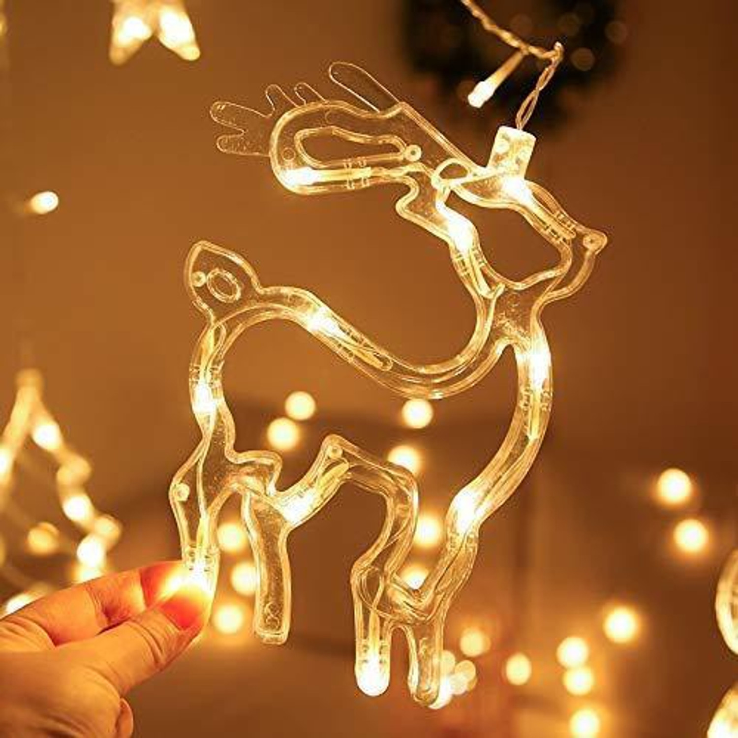 Image of QUACE 138 LEDs 2.34 m Yellow Flickering, Steady String Rice Lights