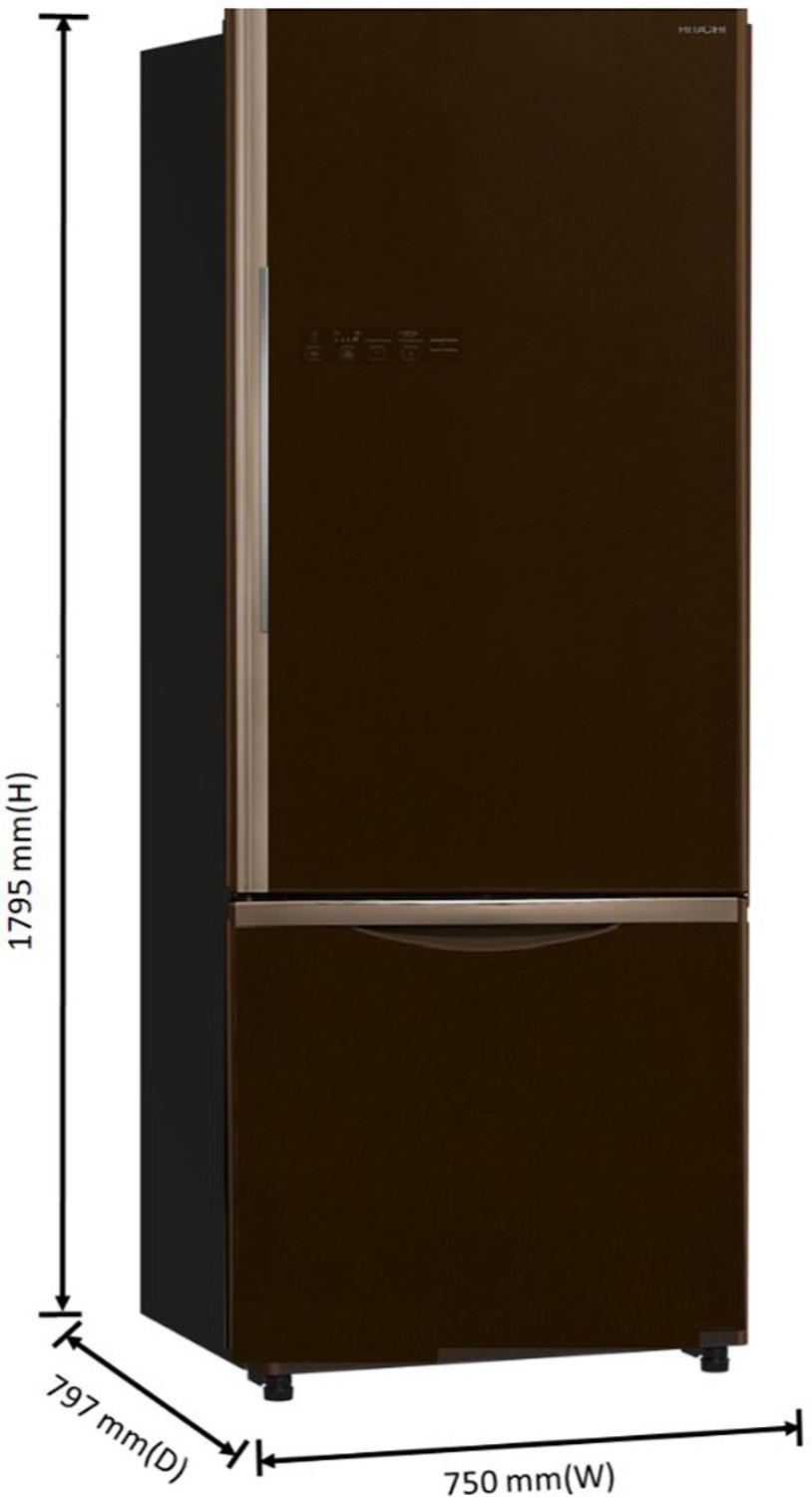 Image of Hitachi 525 L Frost Free Double Door Bottom Mount 2 Star Refrigerator