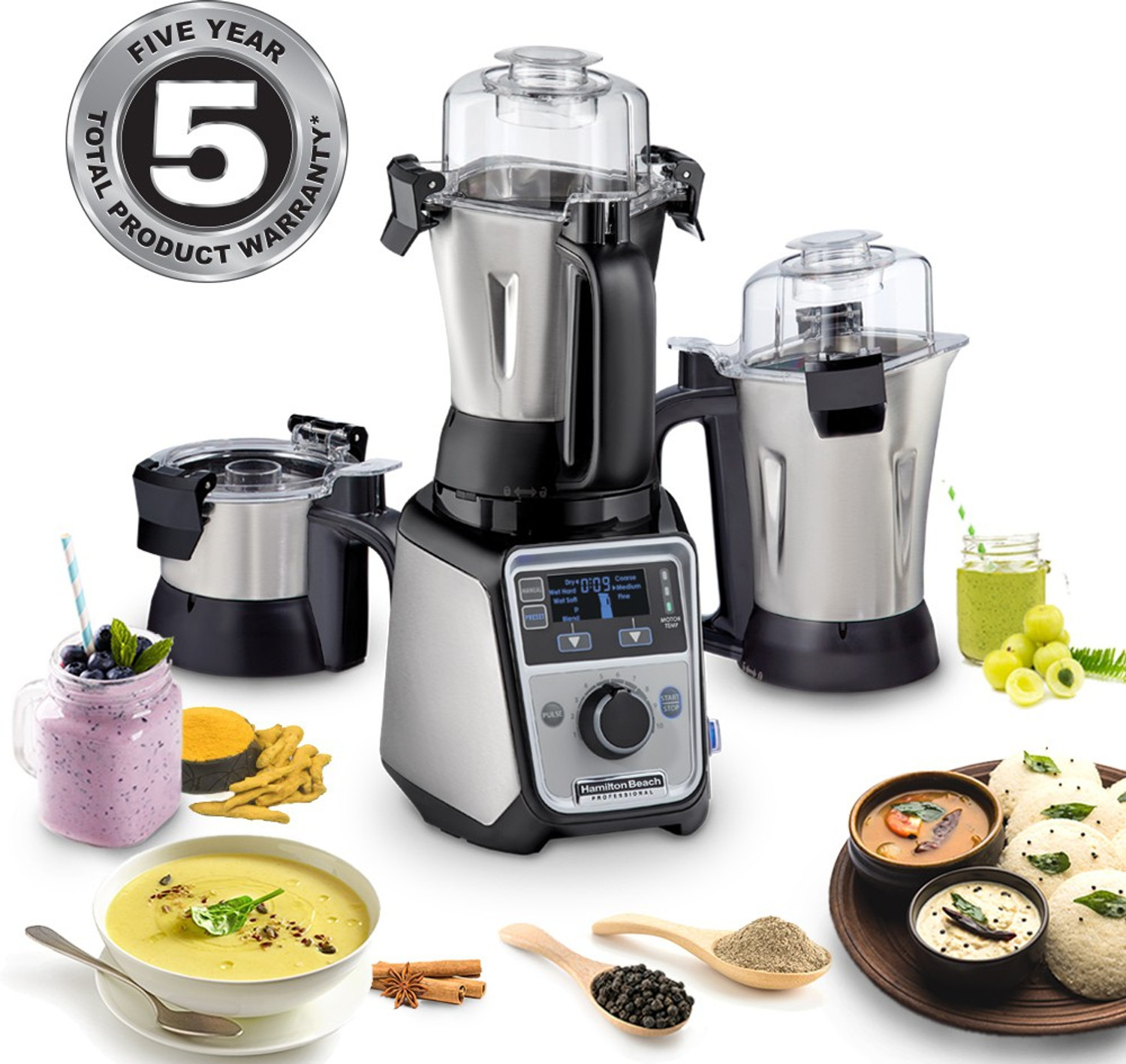 Image of Hamilton Beach Professional 1400 W Mixer Grinder