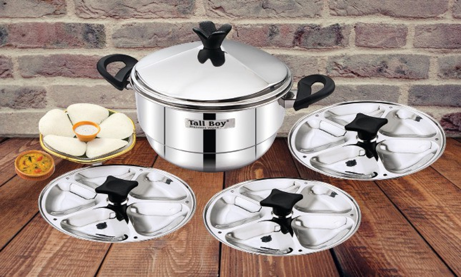 Image of Tallboy Trigon Multi Kadai Induction & Standard Idli Maker