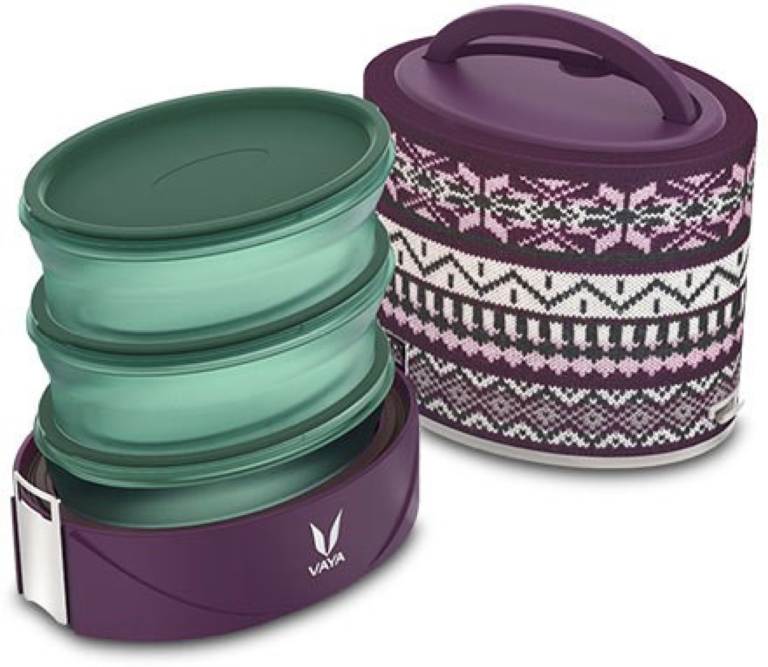  Vaya: 3 container Tyffyn Lunch Boxes