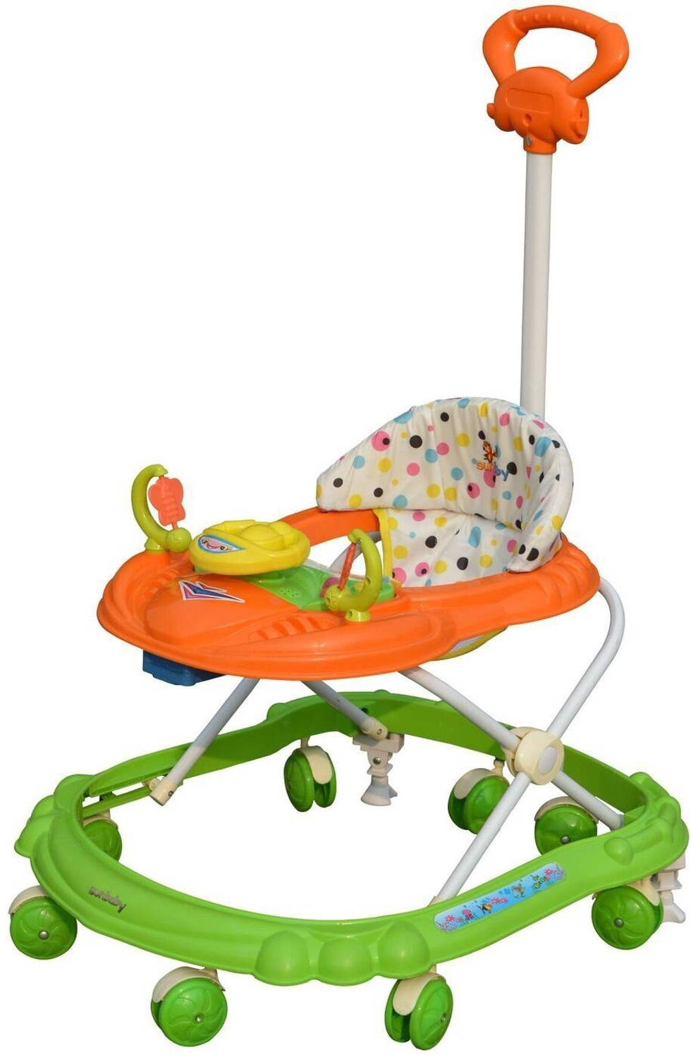 sunbaby Musical Activity Walker With Parent Rod  (Orange)