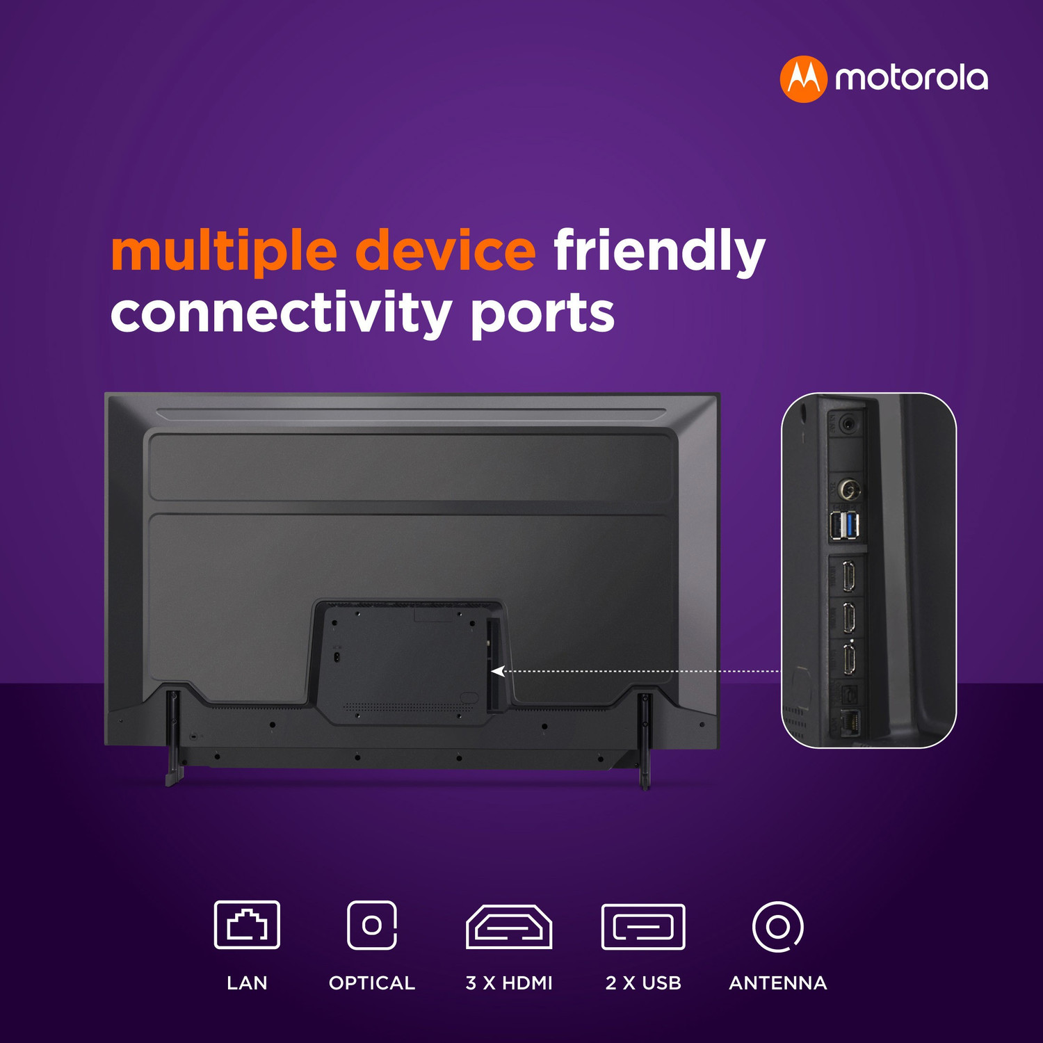 Image of MOTOROLA ZX Pro 139 cm (55 inch) Ultra HD (4K) LED Smart Android TV with Wireless Gamepad (55SAUHDMQ)