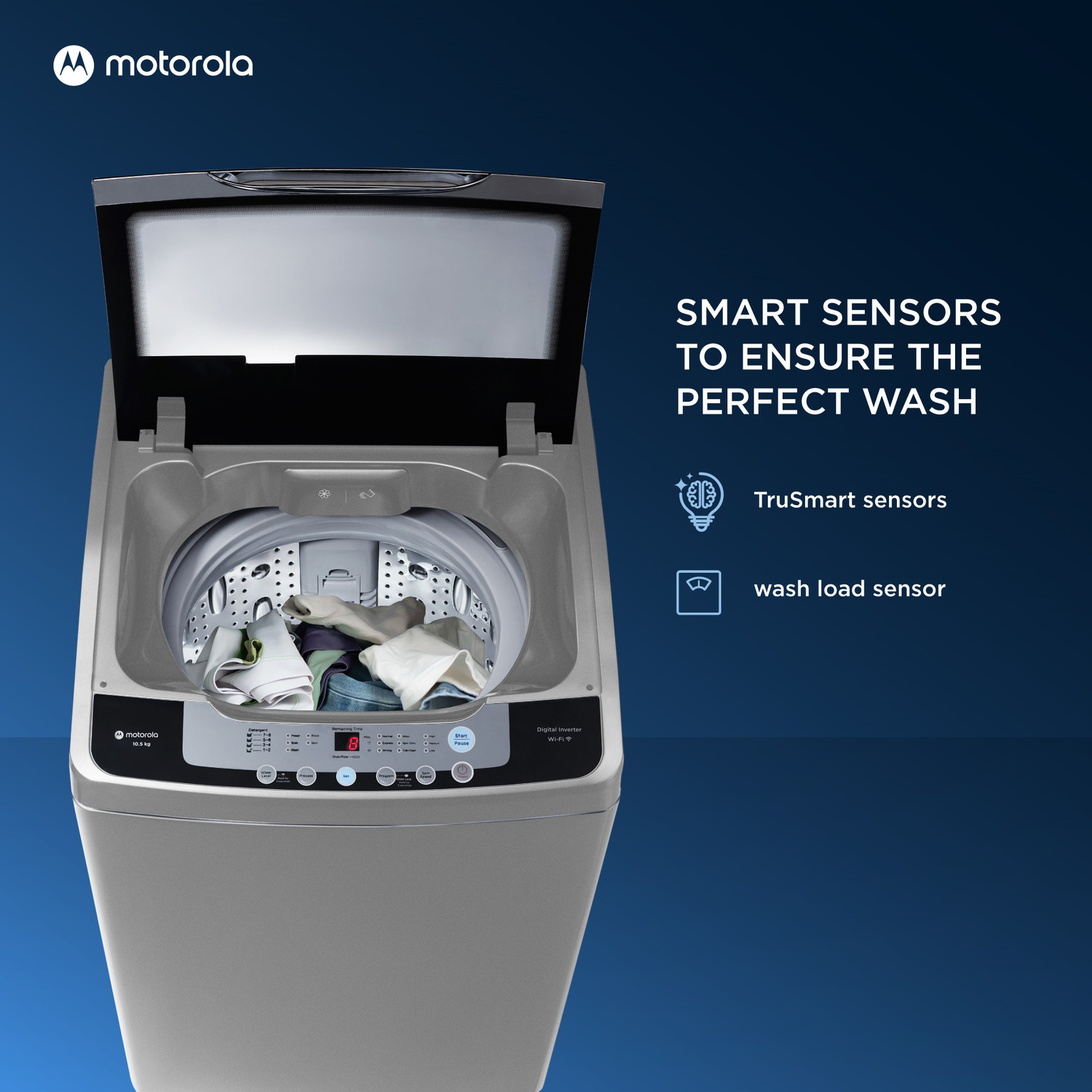 Motorola washing store machine 10.5 kg