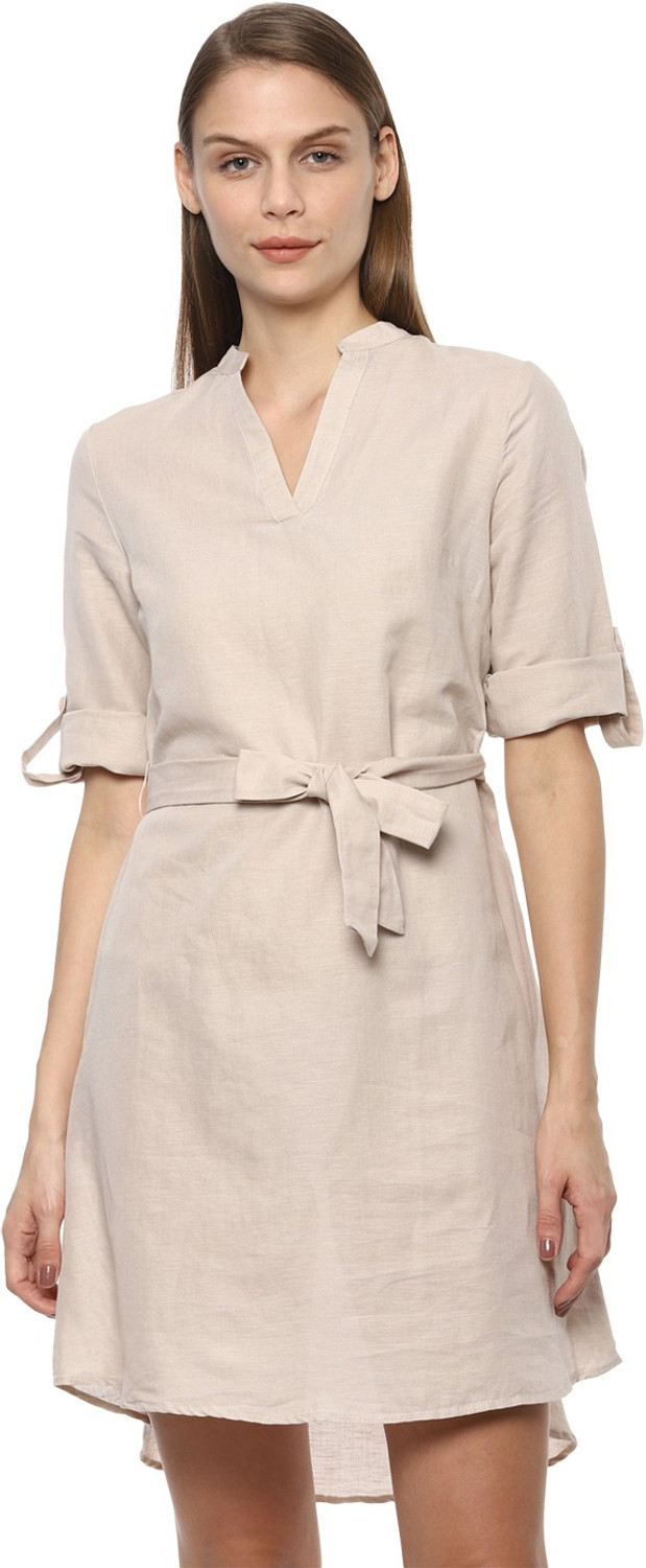 VAN HEUSEN Women A line Beige Dress Price History