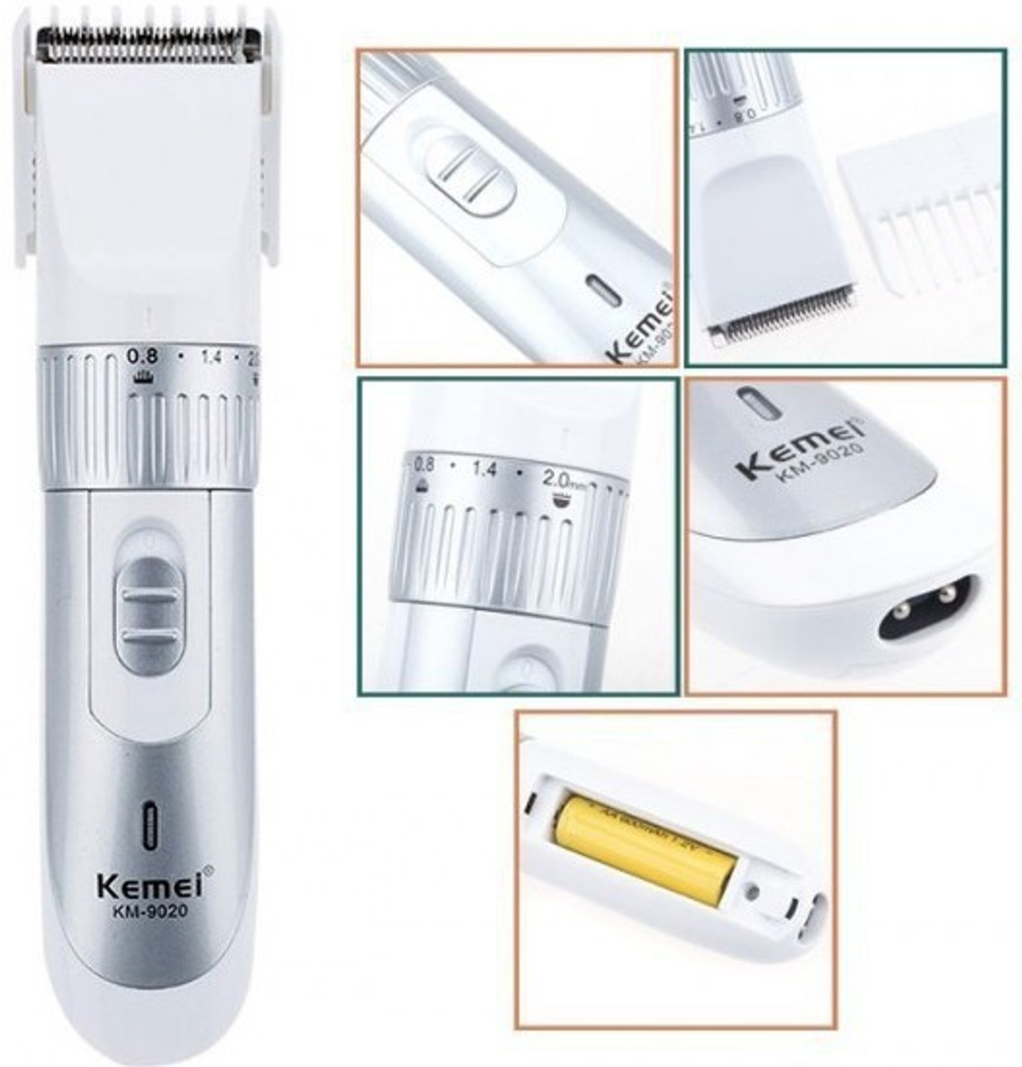 Image of Kemei KM 9020 HAIR TRIMMER Hair Cutting MACHINE Trimmer 80 min Runtime 4 Length Settings