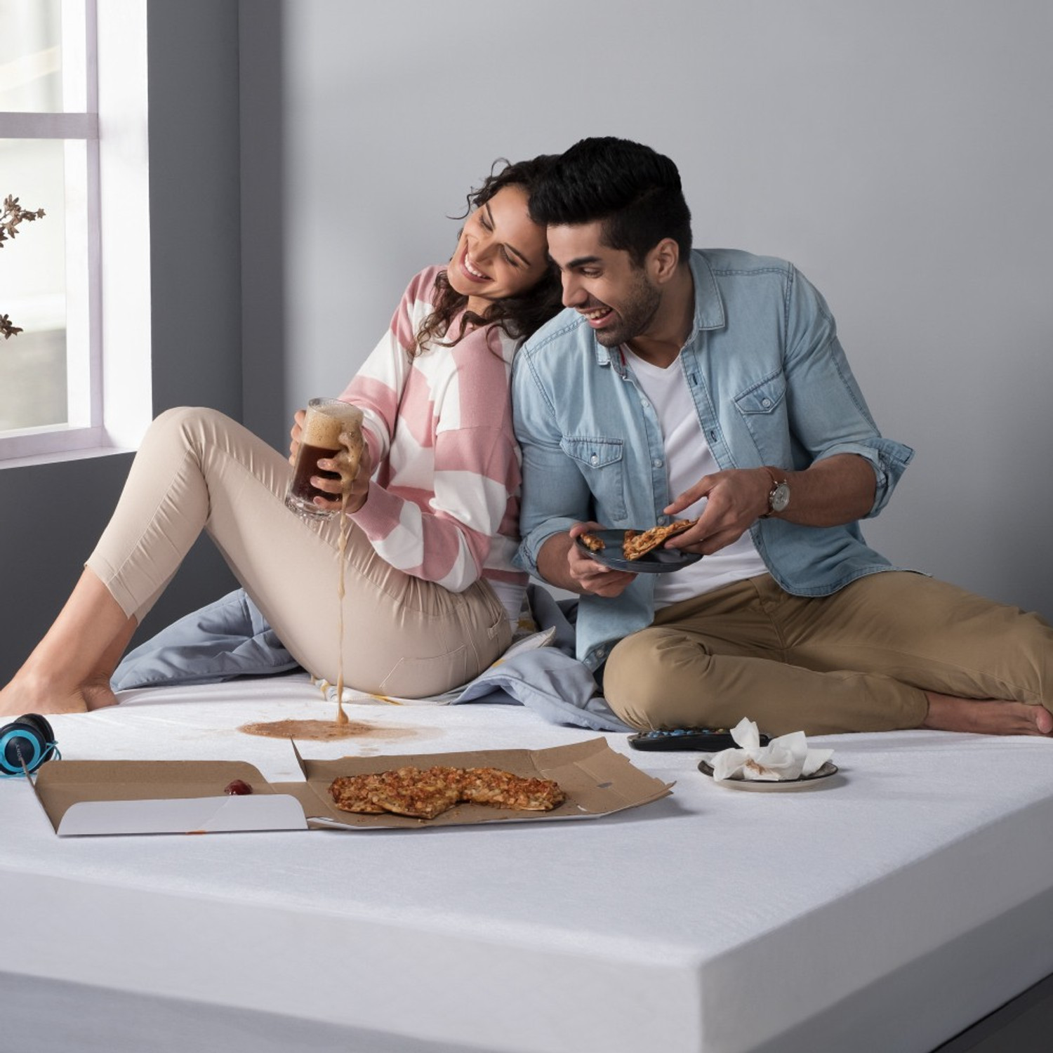 Image of Sleepyhead Double Size Fitted Blend Breathable, Stretchable, Waterproof Mattress Cover