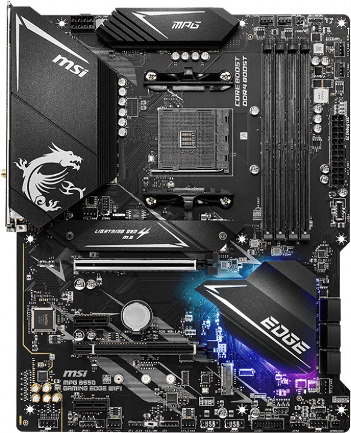 Image of MSI MPG B550 GAMING EDGE WIFI ATX AM4 Gaming AM4Socket ATX AMD B450 Chipset DDR4 Motherboard for Desktop