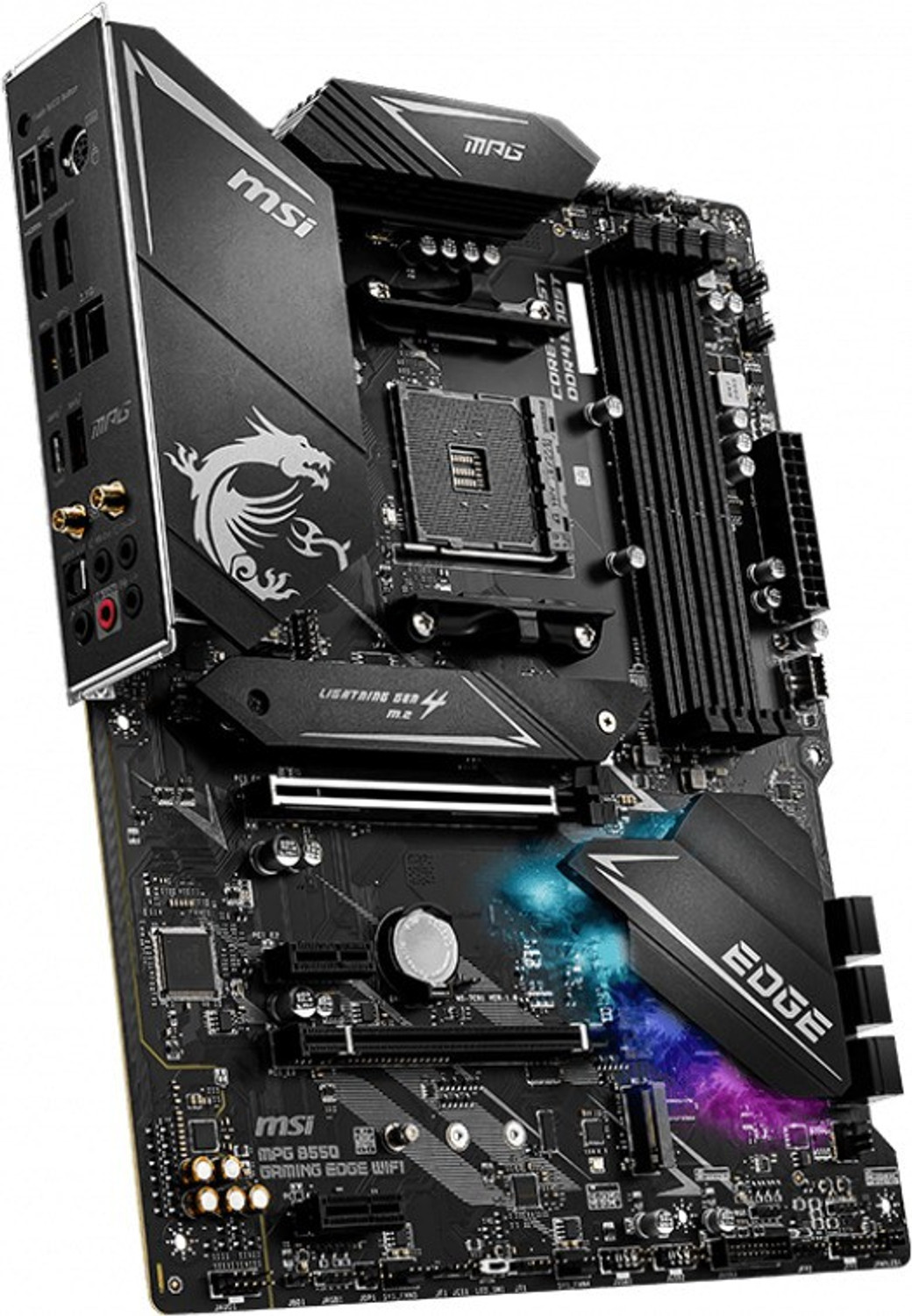 Image of MSI MPG B550 GAMING EDGE WIFI ATX AM4 Gaming AM4Socket ATX AMD B450 Chipset DDR4 Motherboard for Desktop