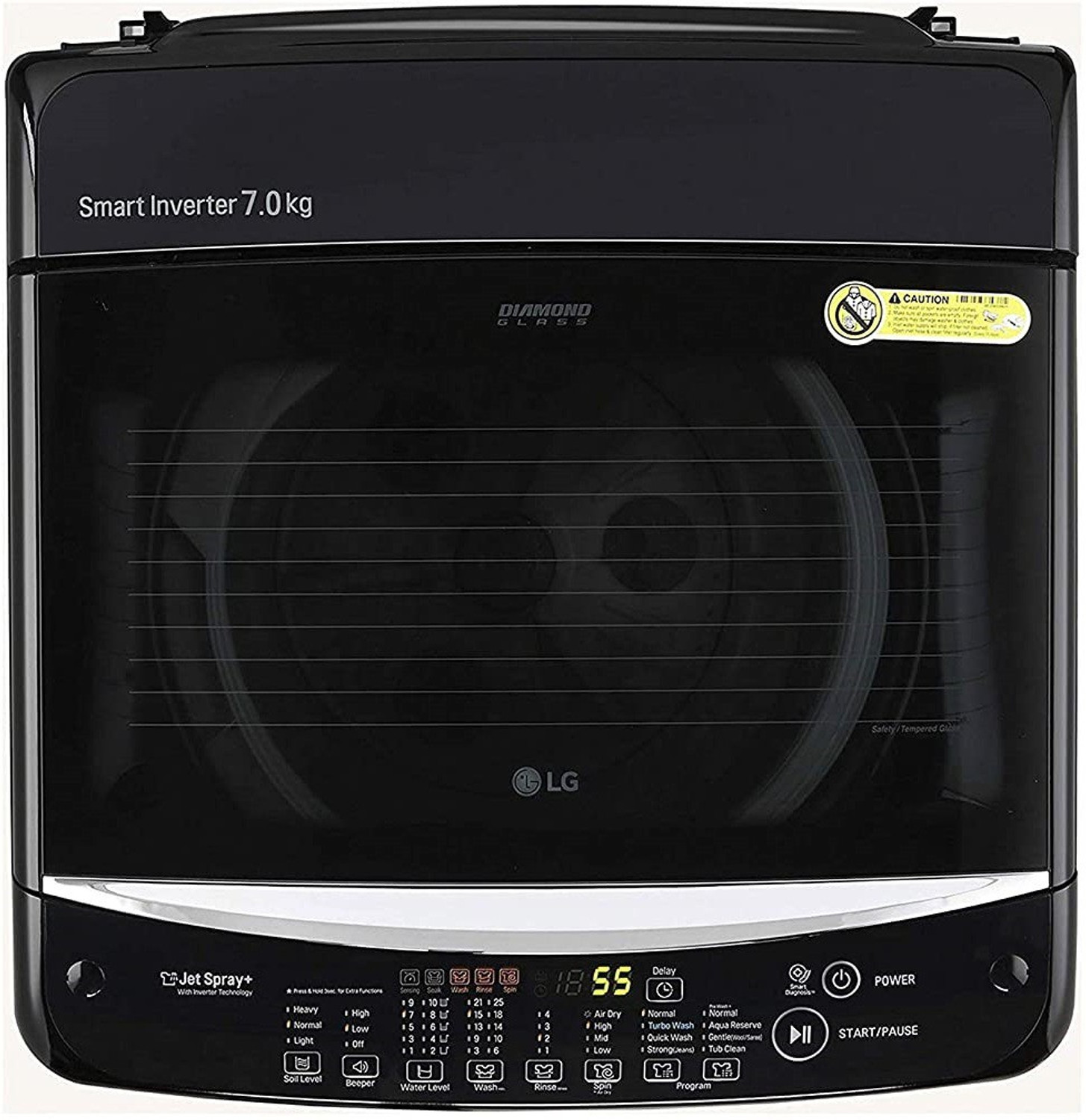Image of LG 7 kg with Wi-Fi Enabled Fully Automatic Top Load Washing Machine Black