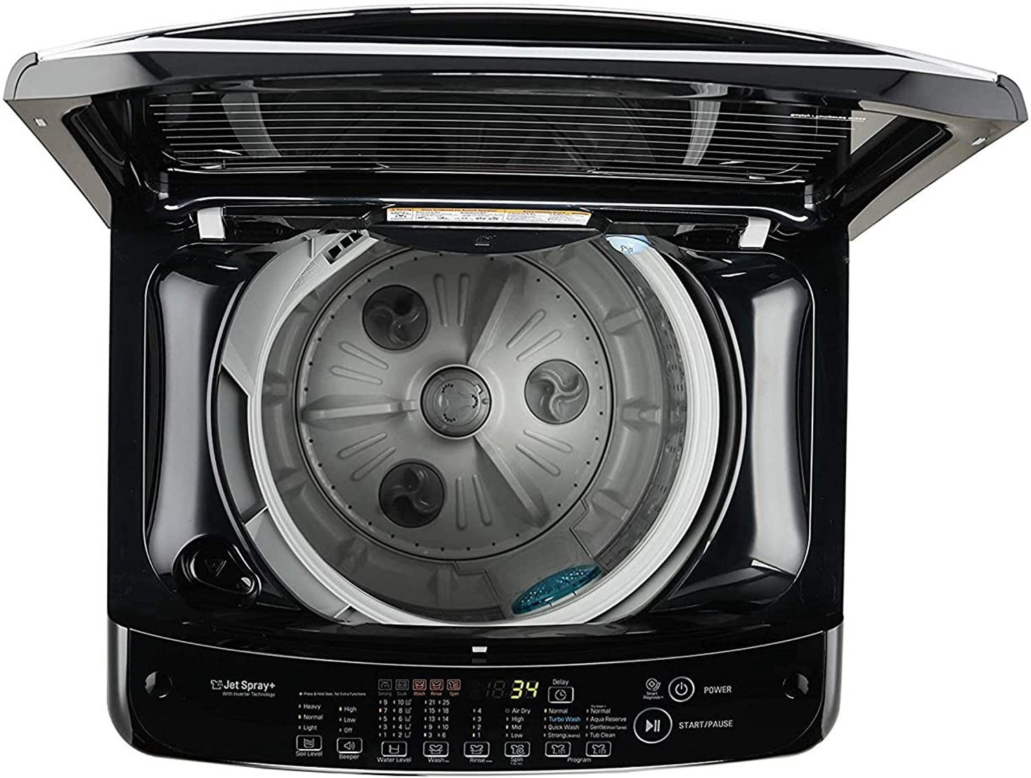 Image of LG 7 kg with Wi-Fi Enabled Fully Automatic Top Load Washing Machine Black