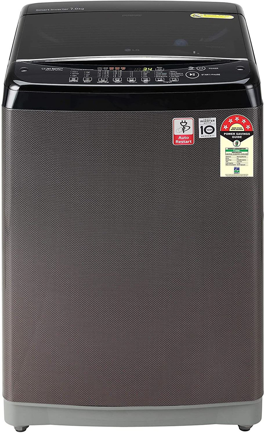 Image of LG 7 kg with Wi-Fi Enabled Fully Automatic Top Load Washing Machine Black