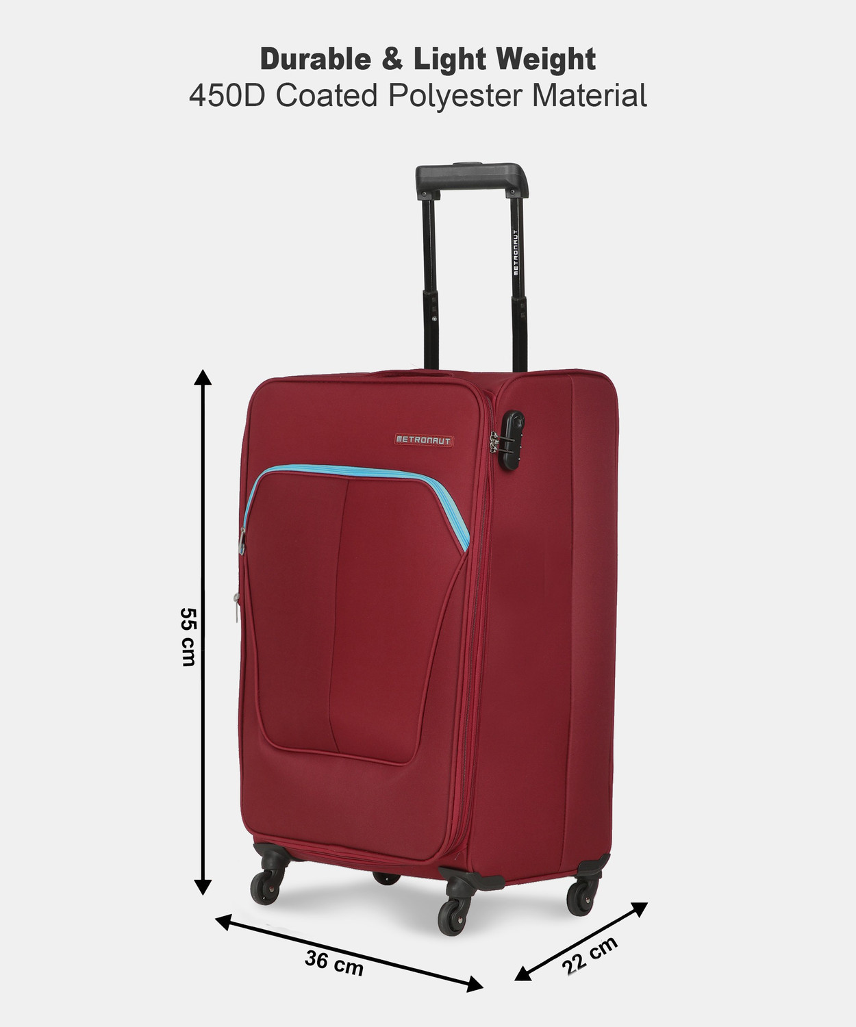 Image of METRONAUT Supre Plus Expandable Cabin Suitcase 4 Wheels - 22 inch