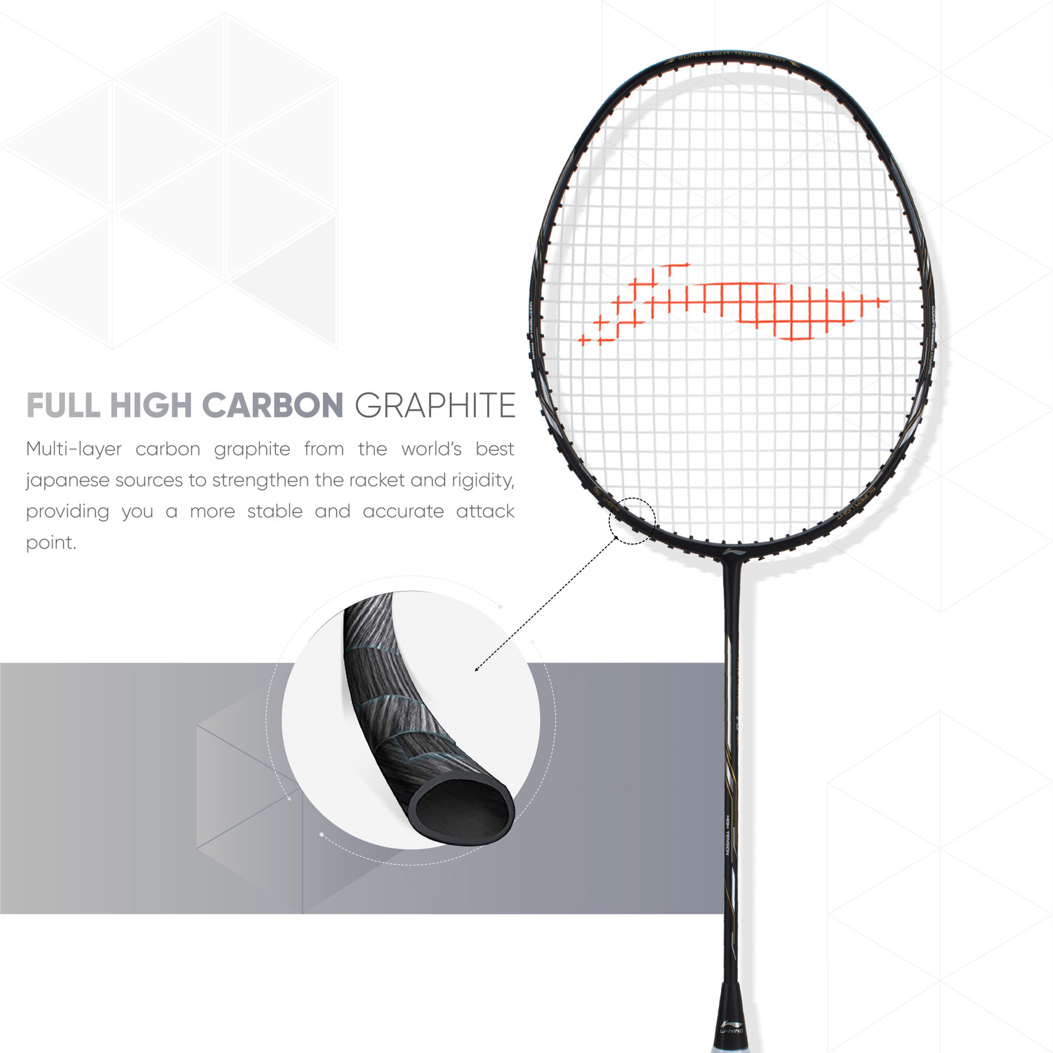 Image of LI-NING AIR-FORCE 78 G2 Black, Silver Strung Badminton Racquet
