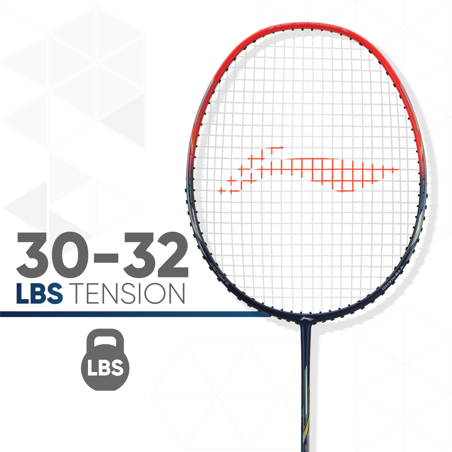 Image of LI-NING AIR-FORCE 77 G2 Blue, Red Strung Badminton Racquet