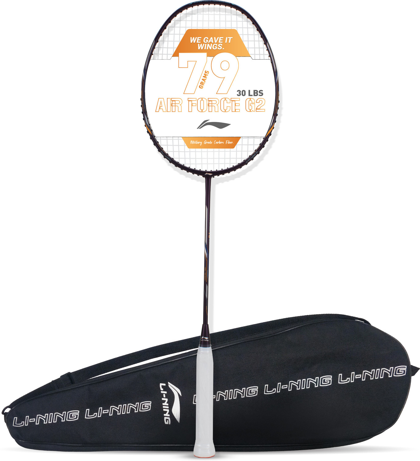 Image of LI-NING AIR-FORCE 79 G2 White, Black Strung Badminton Racquet