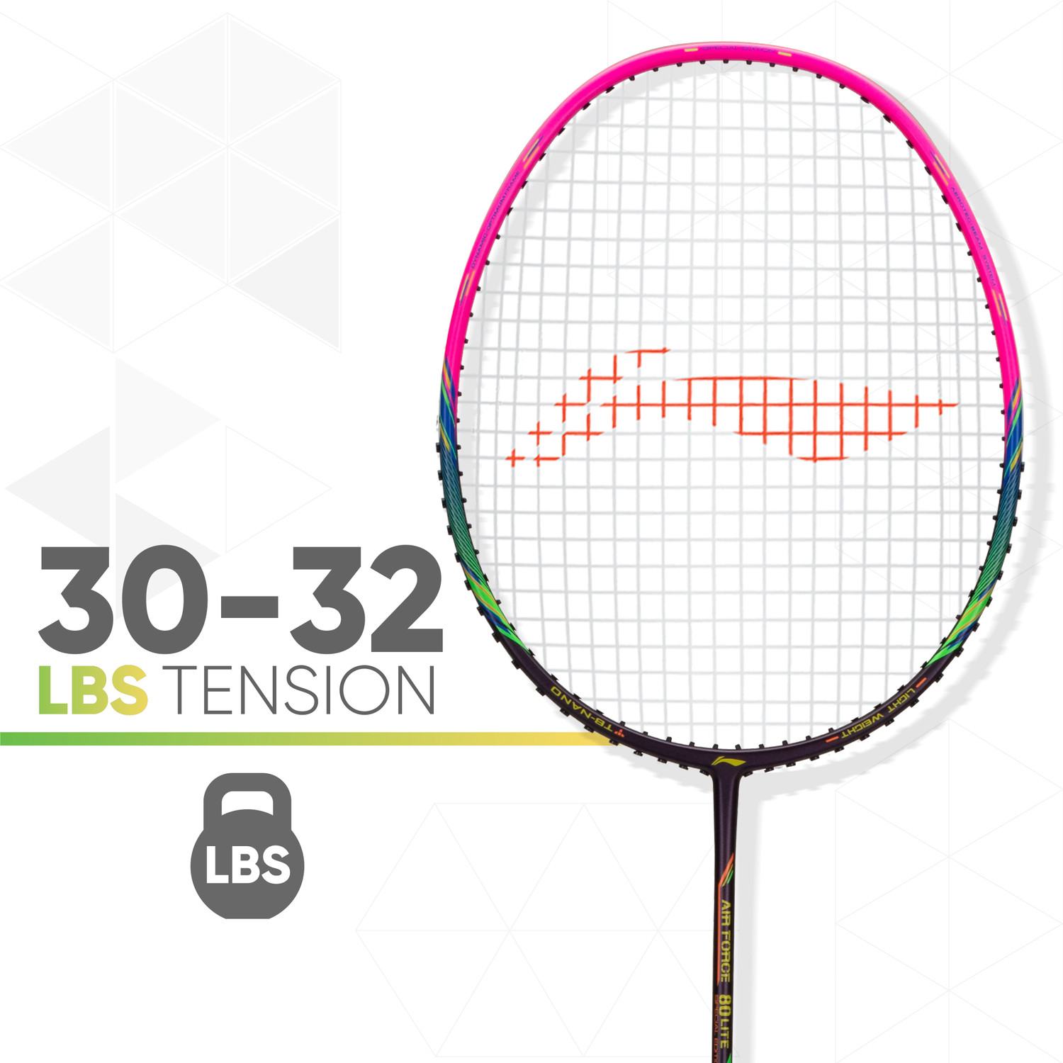 Image of LI-NING AIR-FORCE 80 LITE Purple, Pink Strung Badminton Racquet