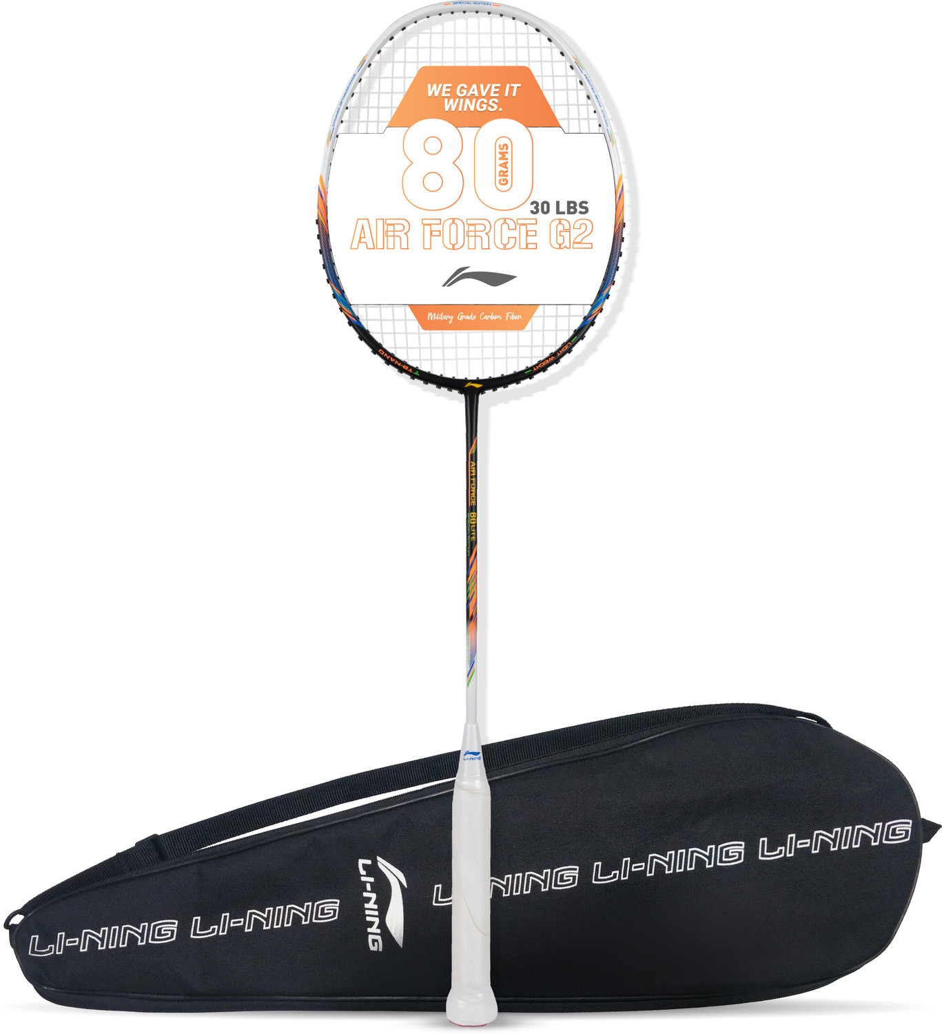 Image of LI-NING AIR-FORCE 80 LITE Black Strung Badminton Racquet