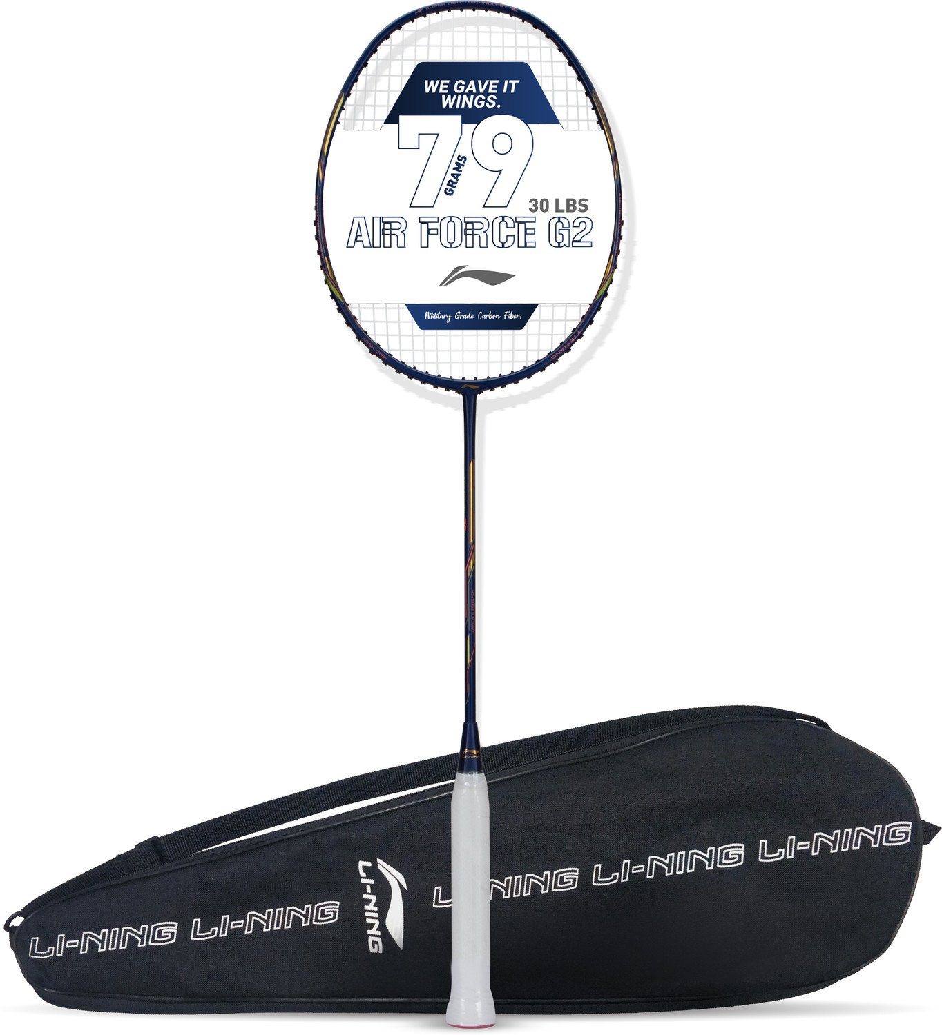 Image of LI-NING AIR-FORCE 79 G2 Blue, Gold Strung Badminton Racquet