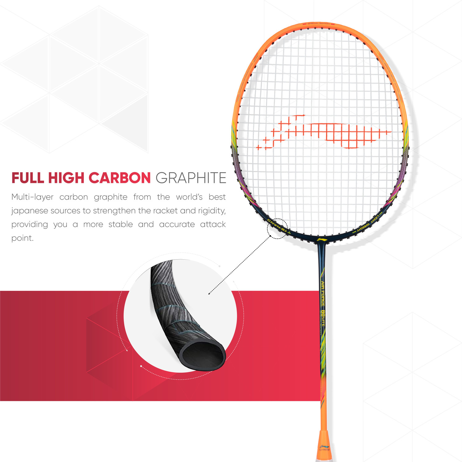 Image of LI-NING AIR-FORCE G2 Lite Multicolor, Black Strung Badminton Racquet