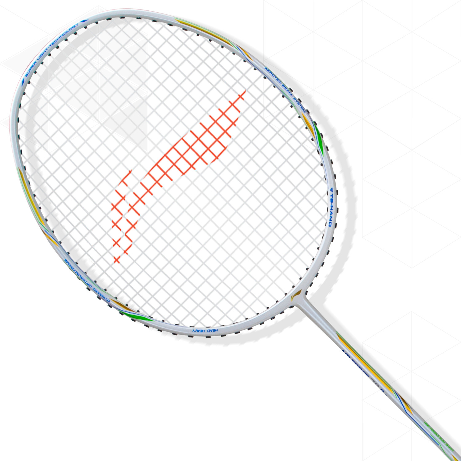 Image of LI-NING AIR-FORCE 78 G2 White, Gold Strung Badminton Racquet