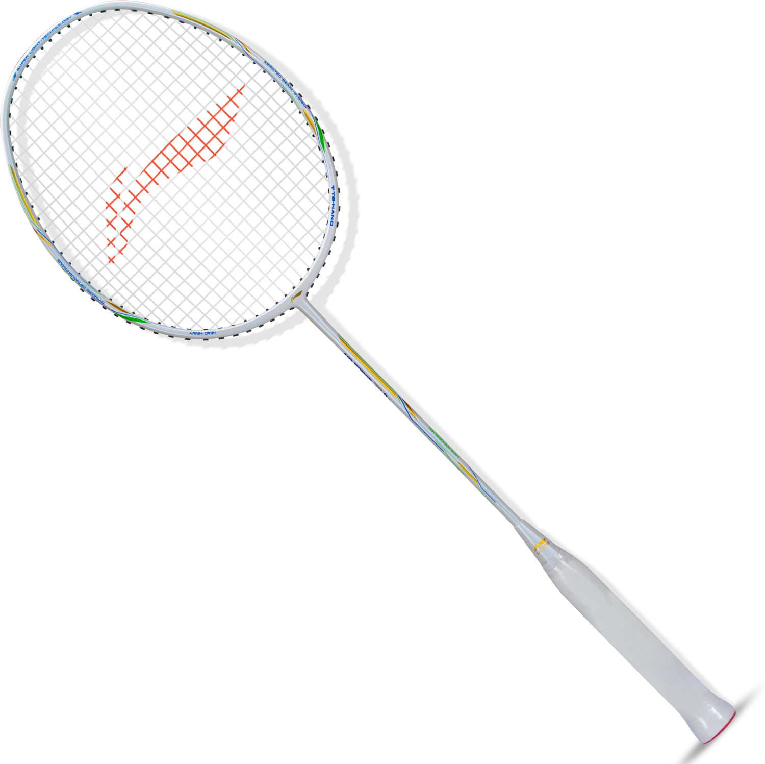 Image of LI-NING AIR-FORCE 78 G2 White, Gold Strung Badminton Racquet