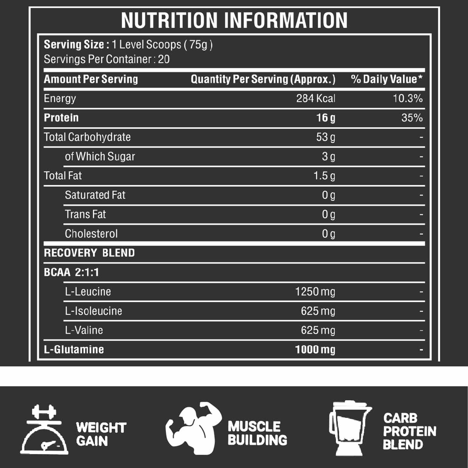 Image of BIGMUSCLES NUTRITION Real Weight Gainers /Mass Gainers