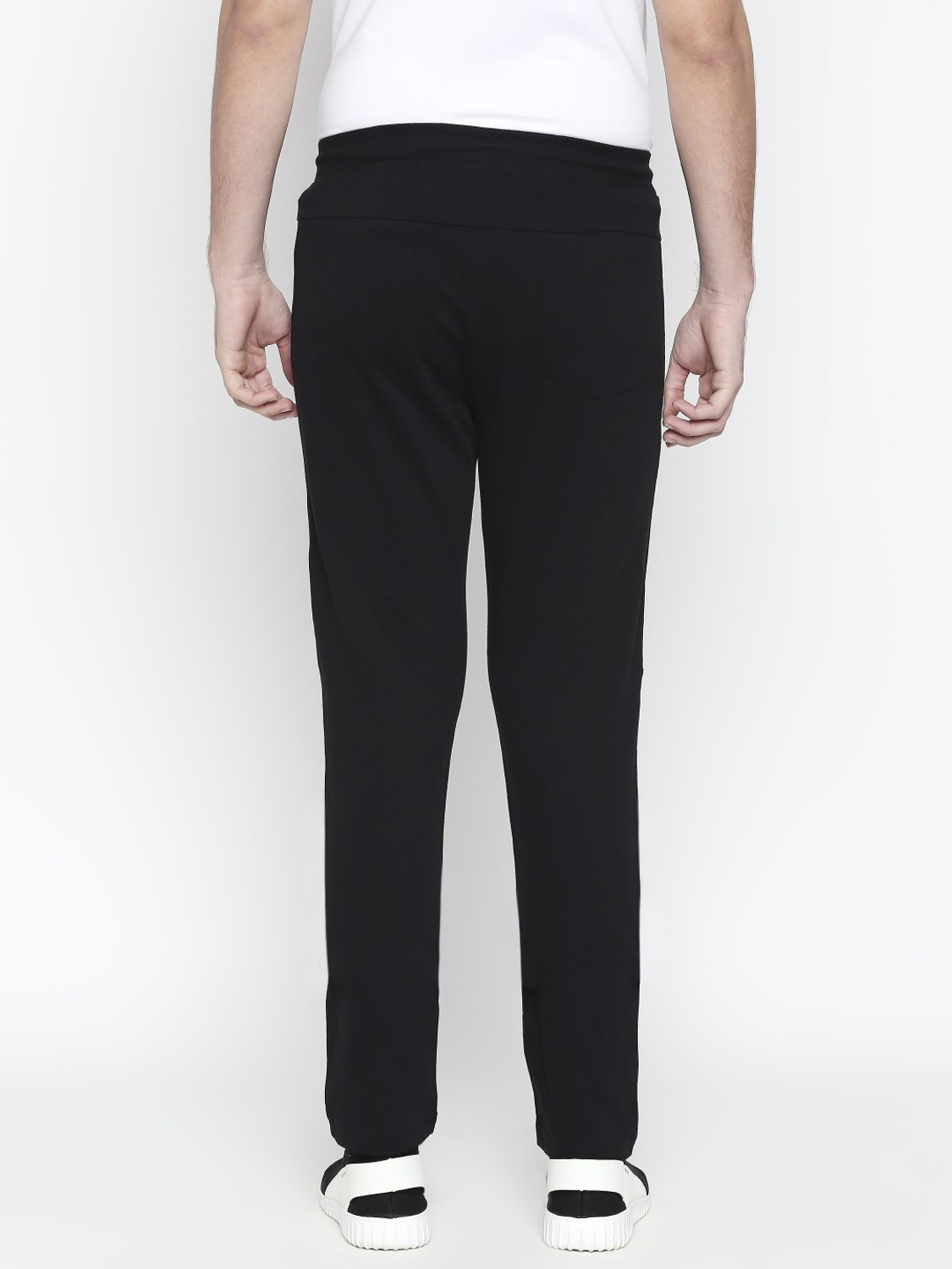 Image of Ajile By Pantaloons Colorblock Men Black Track Pants