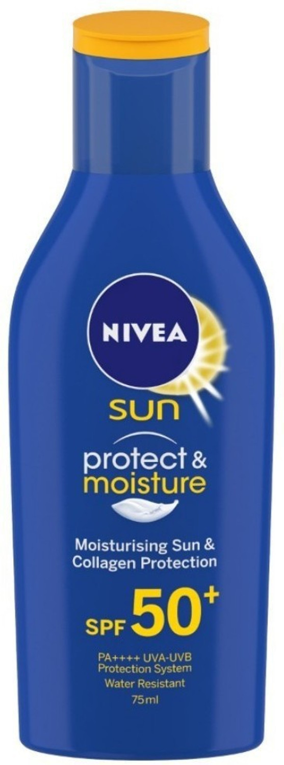 Image of NIVEA Sunscreen - SPF 50+ PA++++ UVA UVB, Moisturizing Lotion with Vitamin E, For Men & Women