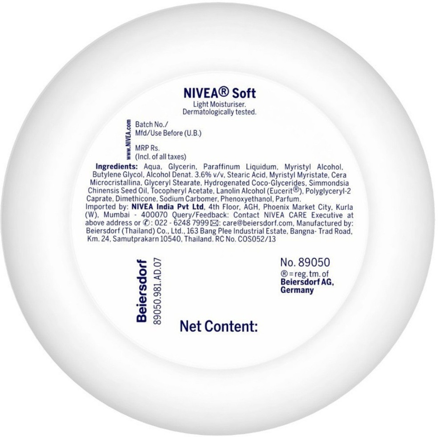 Image of NIVEA Soft Light Moisturizer Cream For Face, Hand & Body, with Vitamin E & Jojoba Oil
