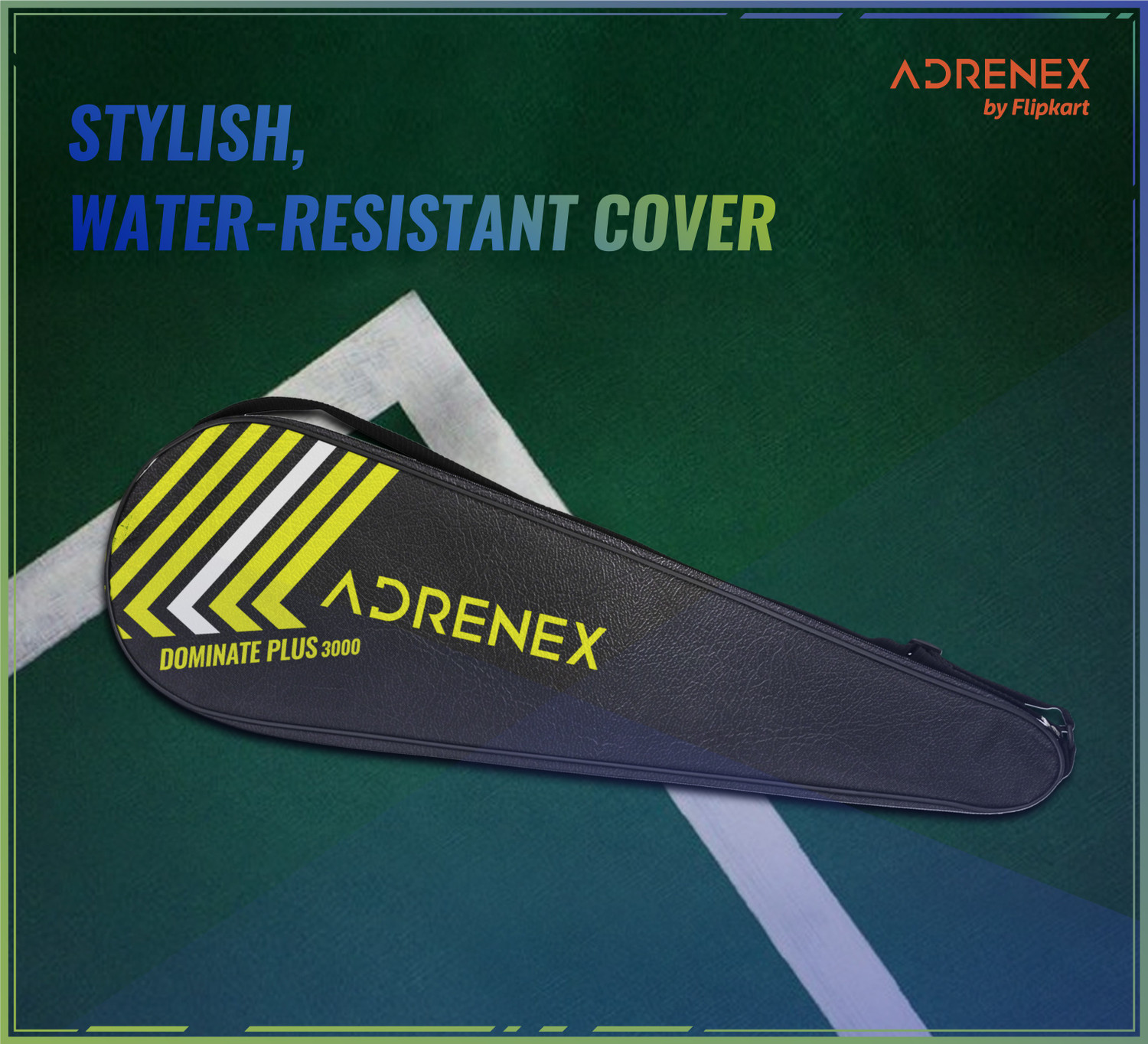 Image of Adrenex by Flipkart Dominate Plus 3000 Graphite Multicolor Strung Badminton Racquet