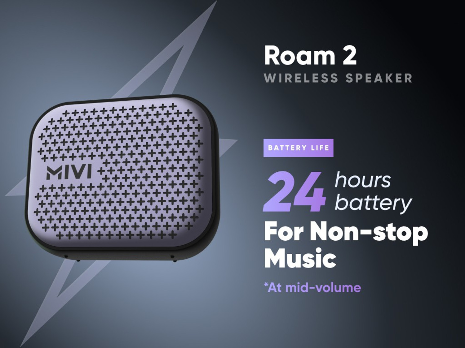 Image of Mivi ROAM2 24HRS Playback, Bass Boosted,TWS Feature, IPX67 5 W Bluetooth Speaker