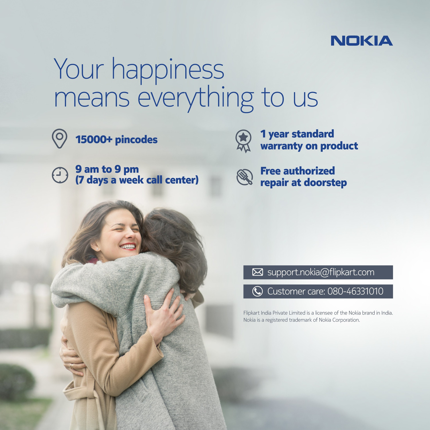 Image of Nokia 4 in 1 Convertible Cooling 1.5 Ton 5 Star Split Triple Inverter Smart AC with Wi-fi Connect - White (NOKIA155SIASMI, Copper Condenser)