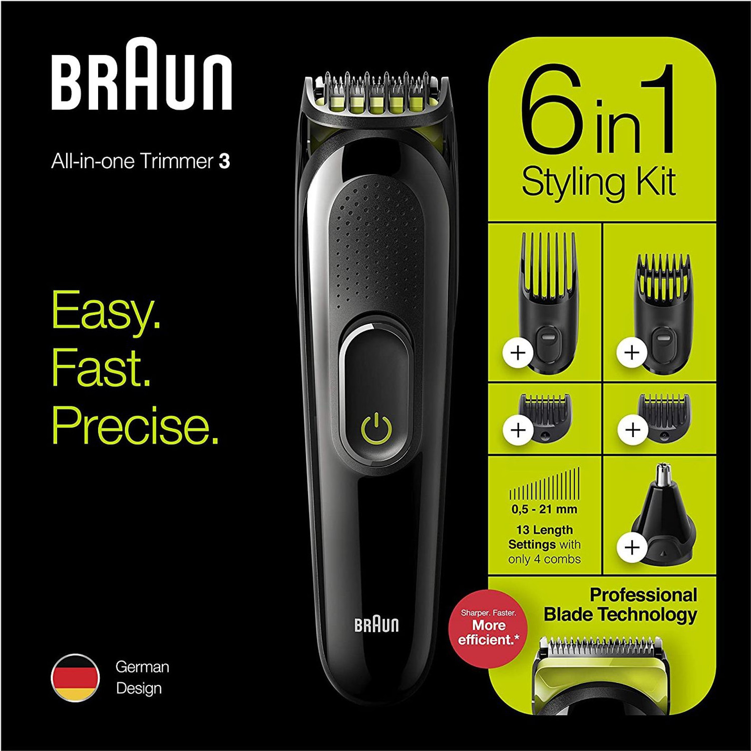 Image of Braun MGK3221 Trimmer 50 min Runtime 13 Length Settings