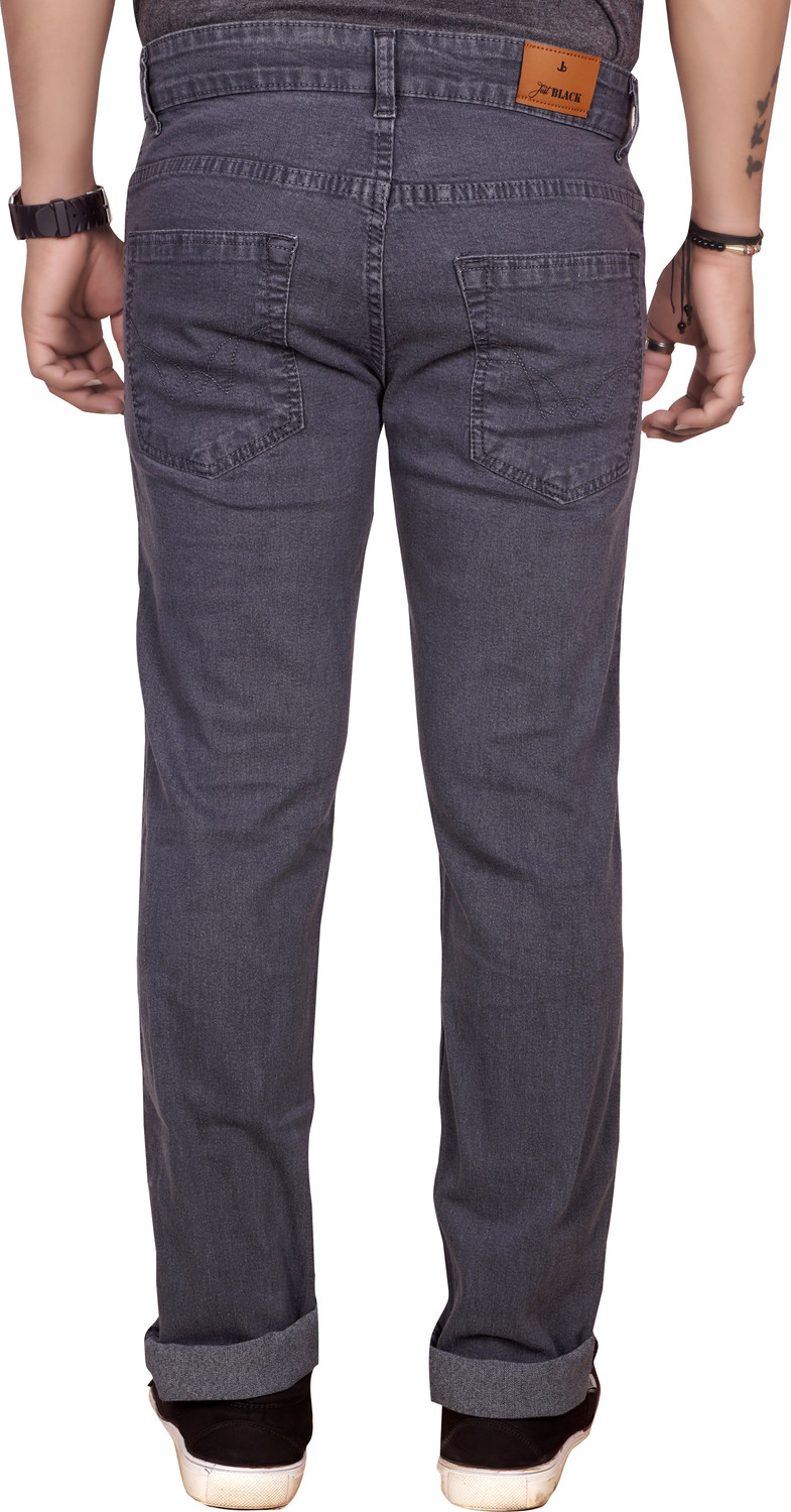 Image of JUST BLACK Men Regular Mid Rise Grey Jeans