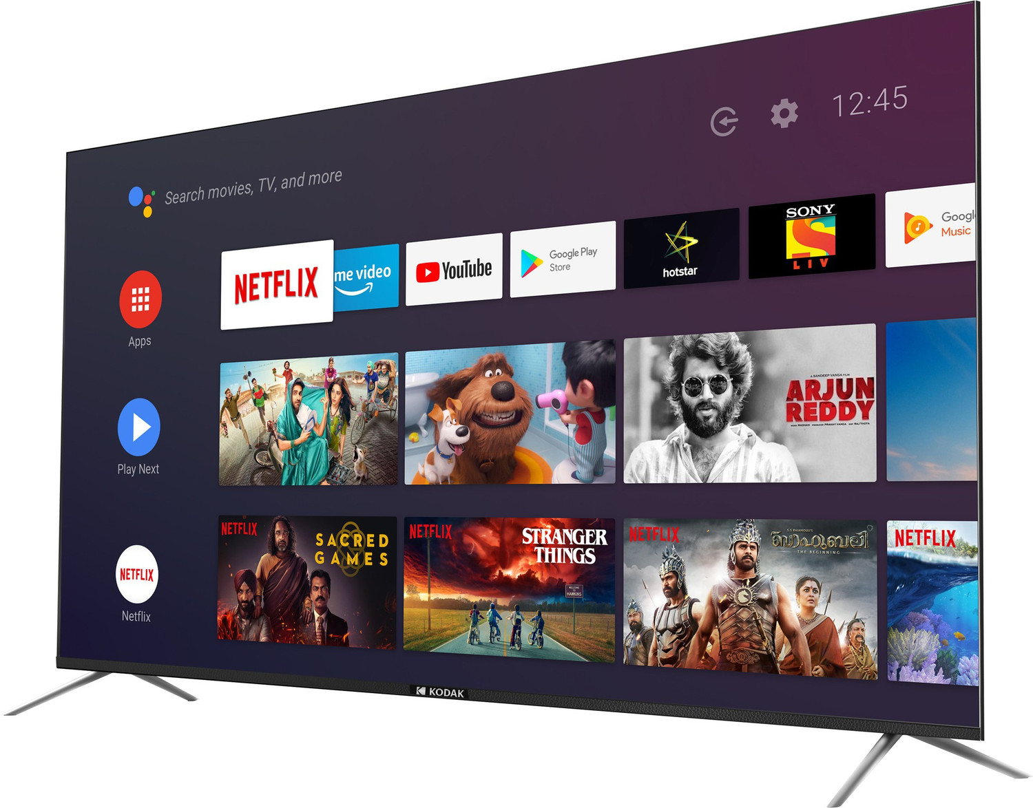 Image of KODAK CA Series 126 cm (50 inch) Ultra HD (4K) LED Smart Android TV with Dolby Digital Plus & DTS TruSurround (50CA7077)