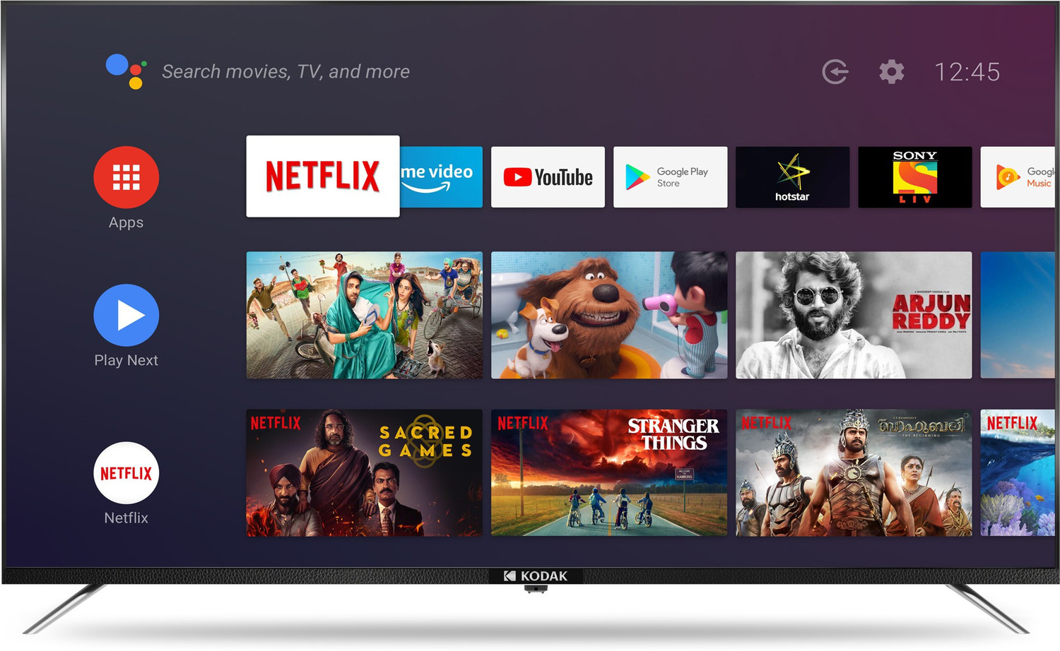 Image of KODAK CA Series 108 cm (43 inch) Ultra HD (4K) LED Smart Android TV with Dolby Digital Plus & DTS TruSurround (43CA2022)