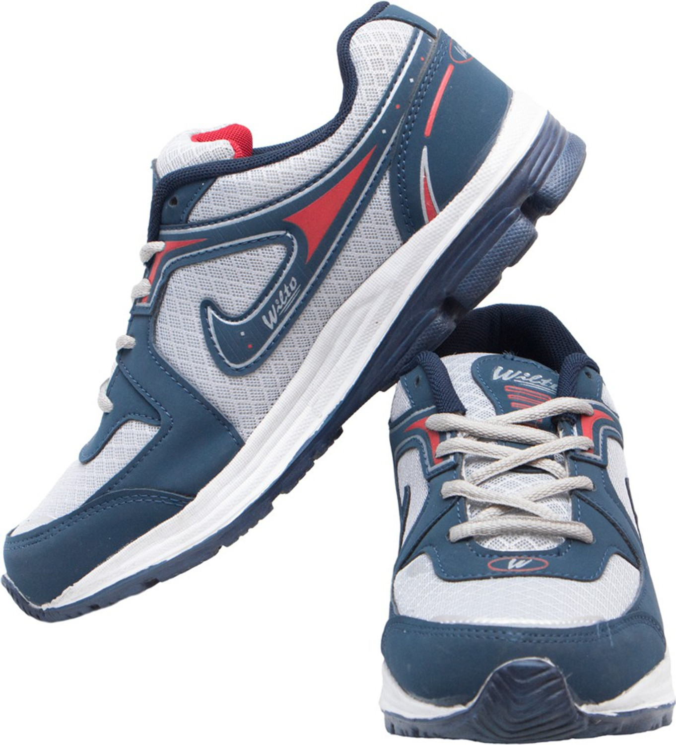 Image of asian Bullet-13 Grey Blue Sports Shoes,Laceups,Walking Shoes Running Shoes For Men
