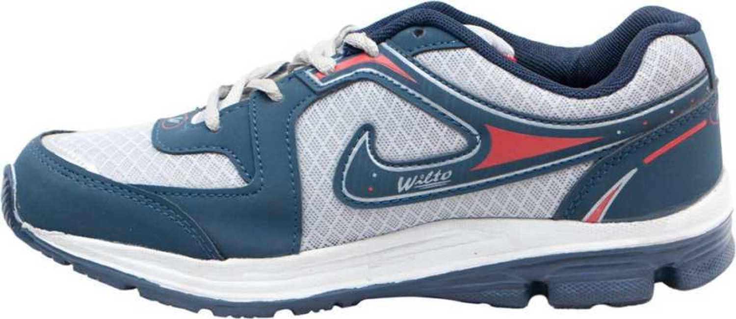 Image of asian Bullet-13 Grey Blue Sports Shoes,Laceups,Walking Shoes Running Shoes For Men