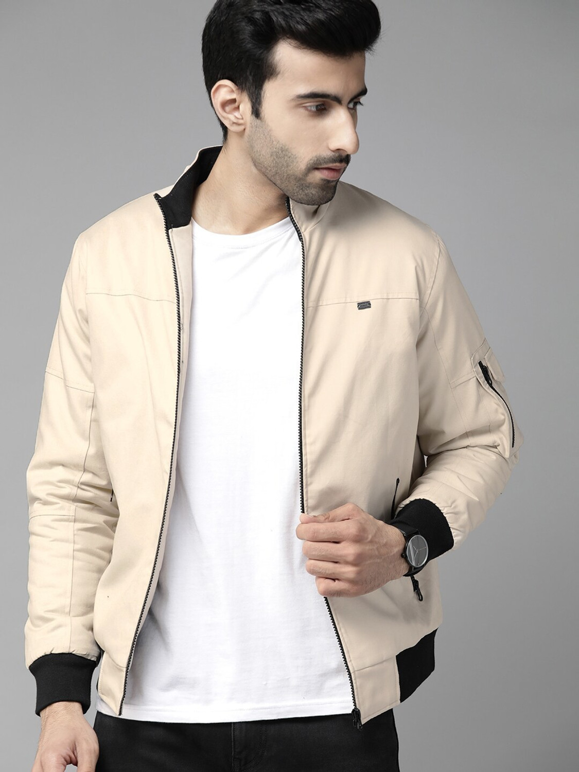 Roadster Full Sleeve Solid Men Jacket Price History