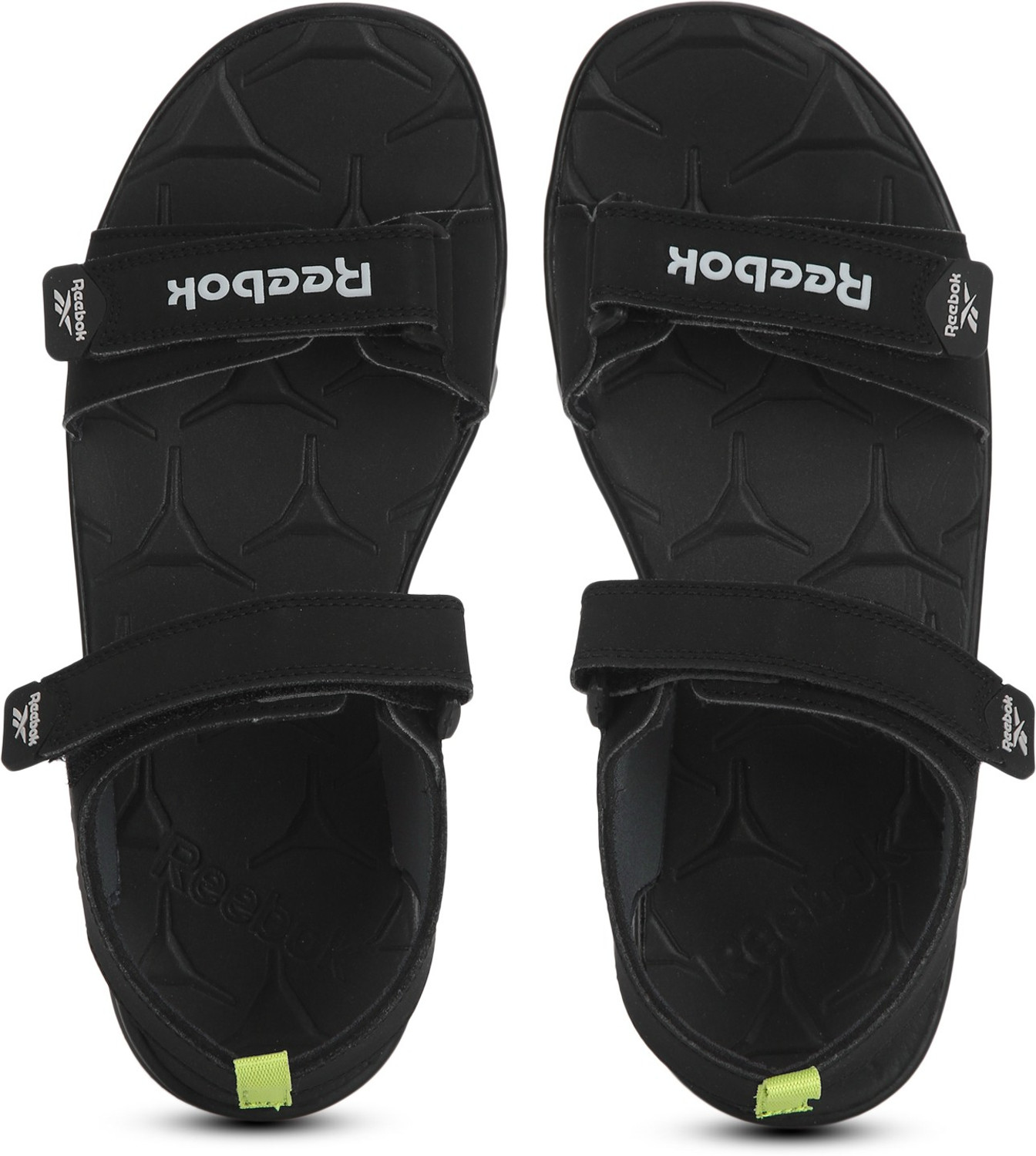Reebok discount black sandals