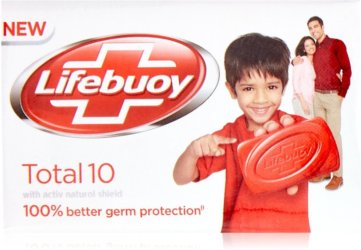 Image of LIFEBUOY Total 10 Germ Protection Soap Bar, 125g (pack of 4) (500 g)